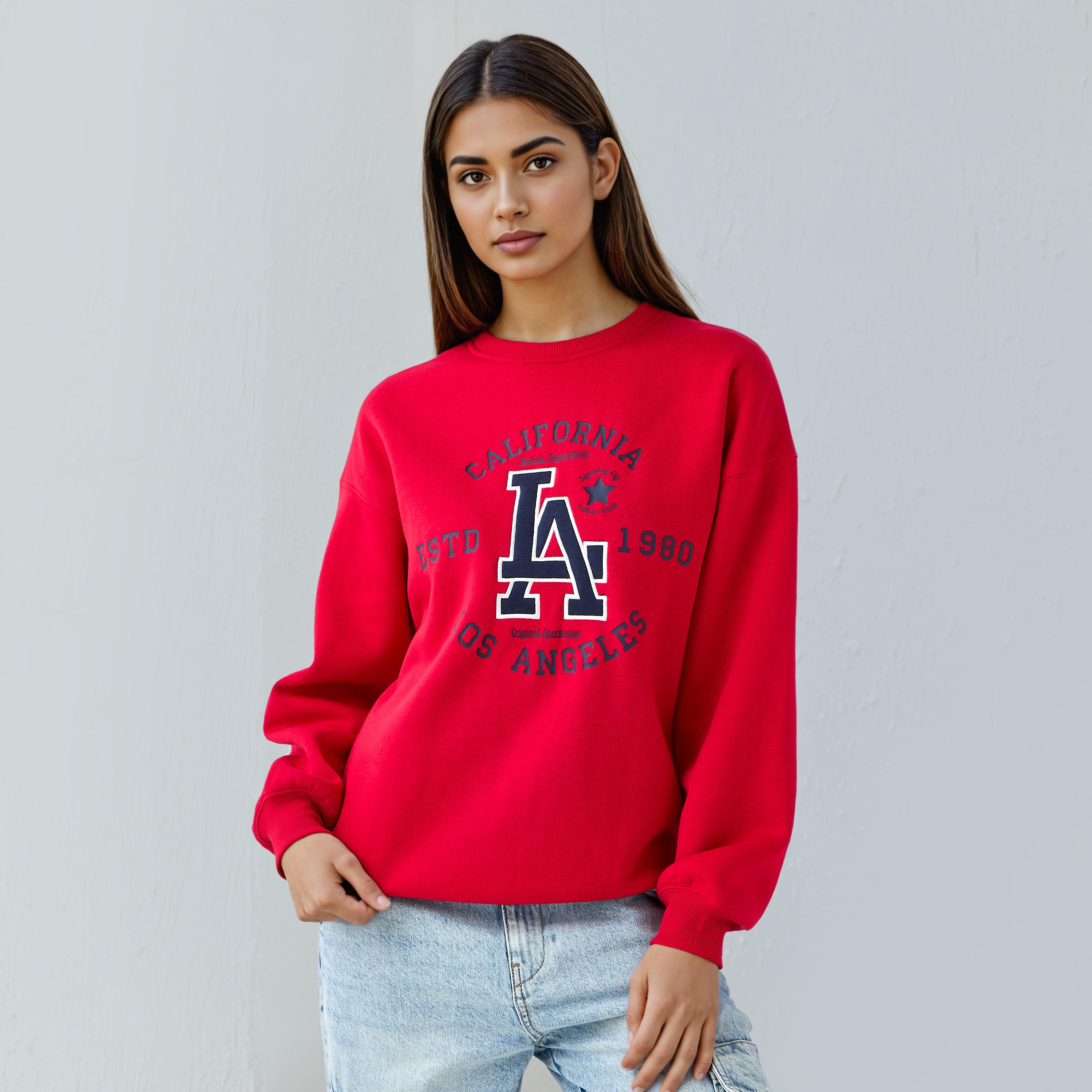 Embroidered Sweatshirt with Crew Neck-women-winterwear-hoodiesandsweatshirts-sweatshirts-image-1