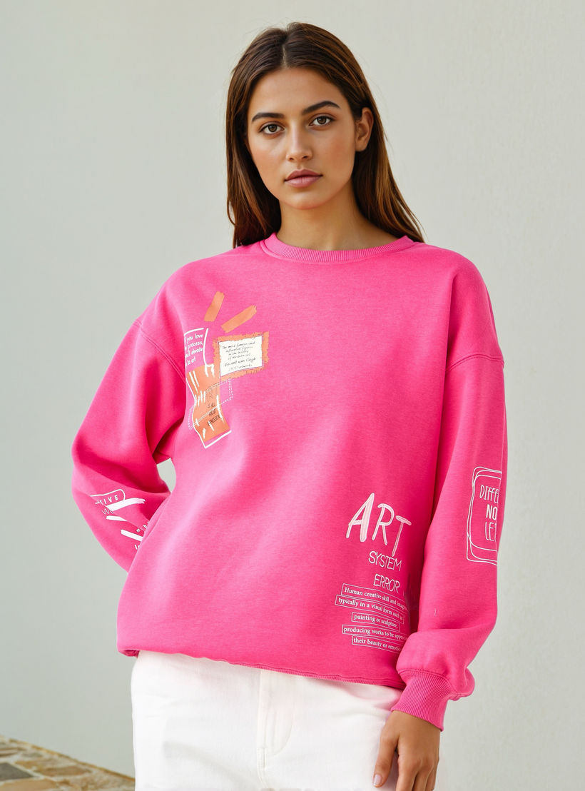 Embroidered Sweatshirt with Crew Neck-women-winterwear-hoodiesandsweatshirts-sweatshirts-image-1