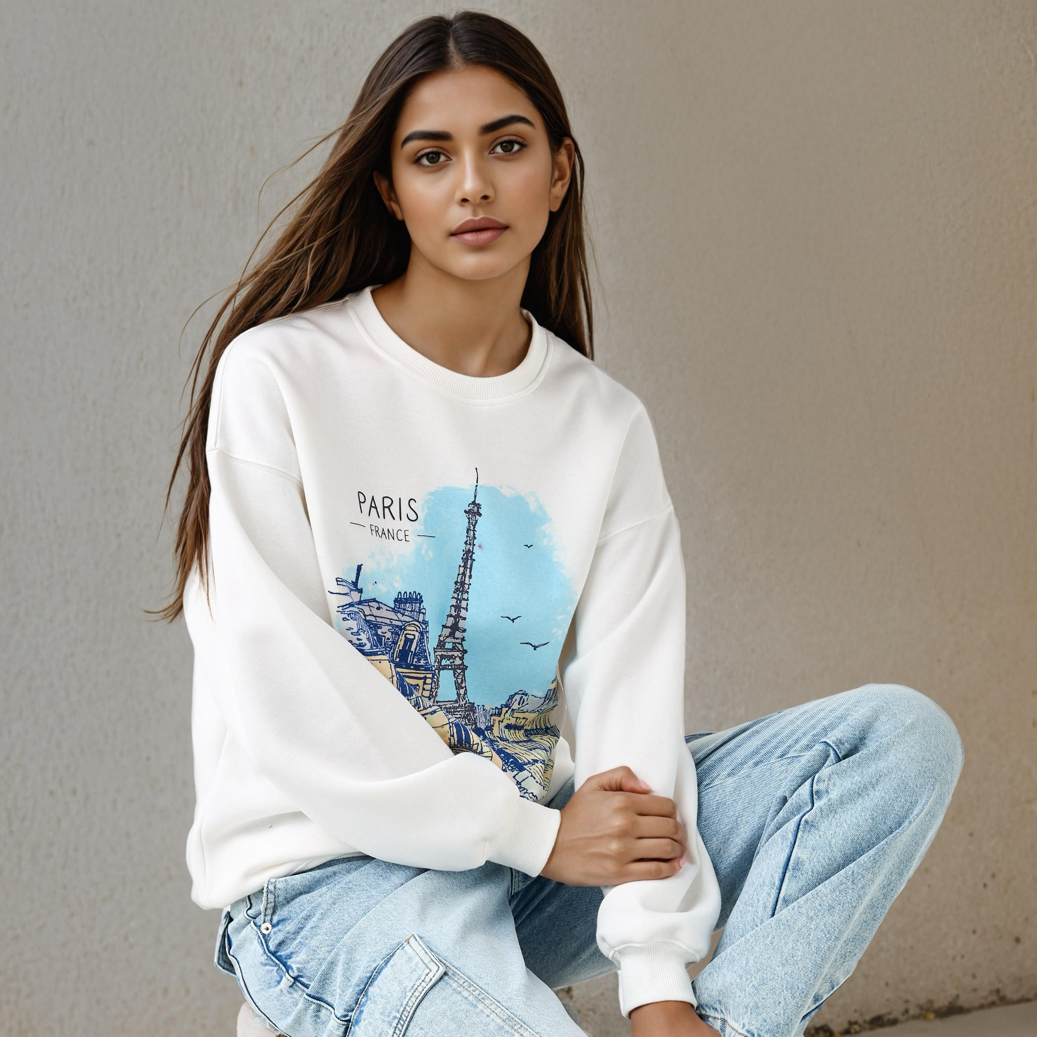 Graphic Print Sweatshirt with Crew Neck-women-winterwear-hoodiesandsweatshirts-sweatshirts-image-1