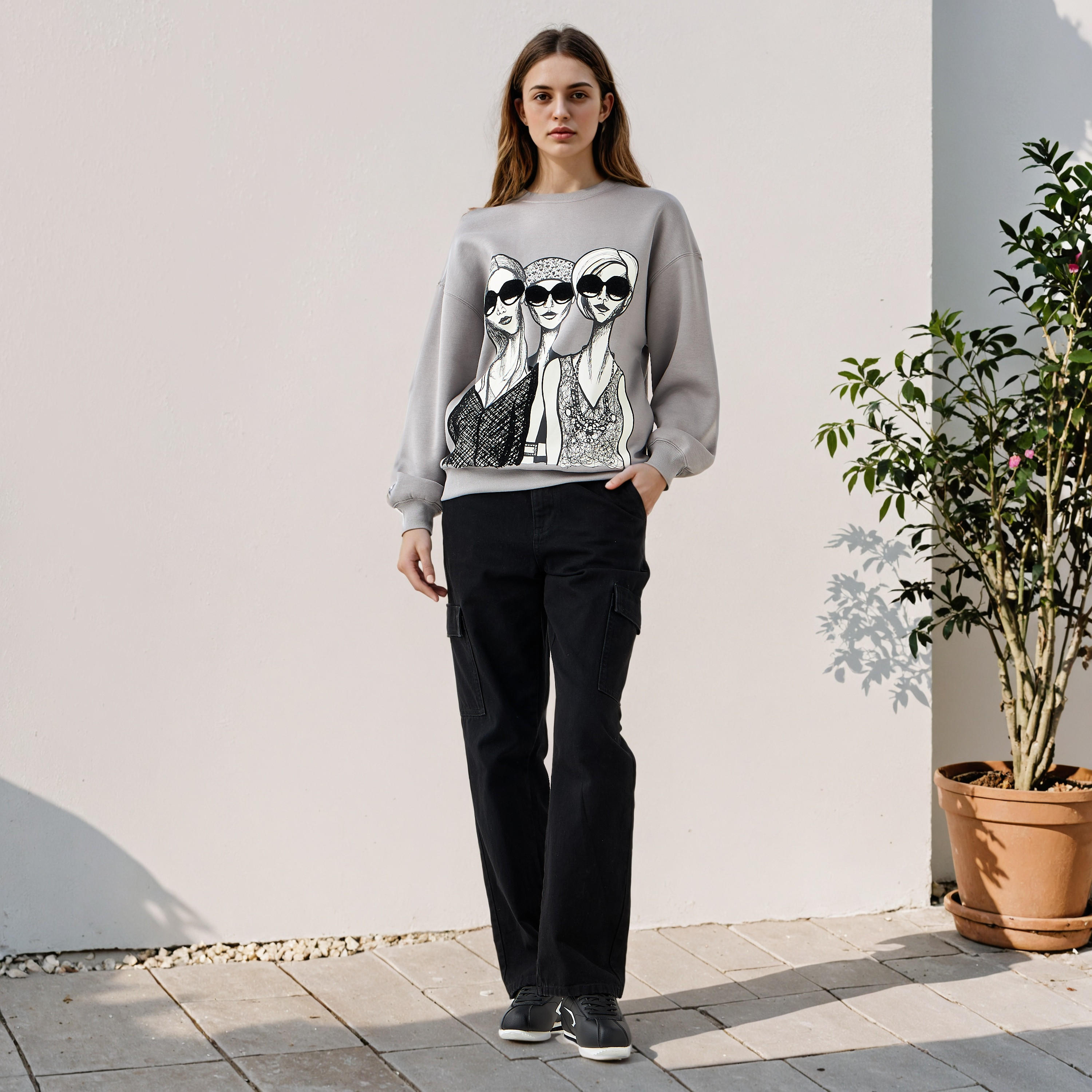 Graphic Print Sweatshirt with Crew Neck-women-winterwear-hoodiesandsweatshirts-sweatshirts-image-2