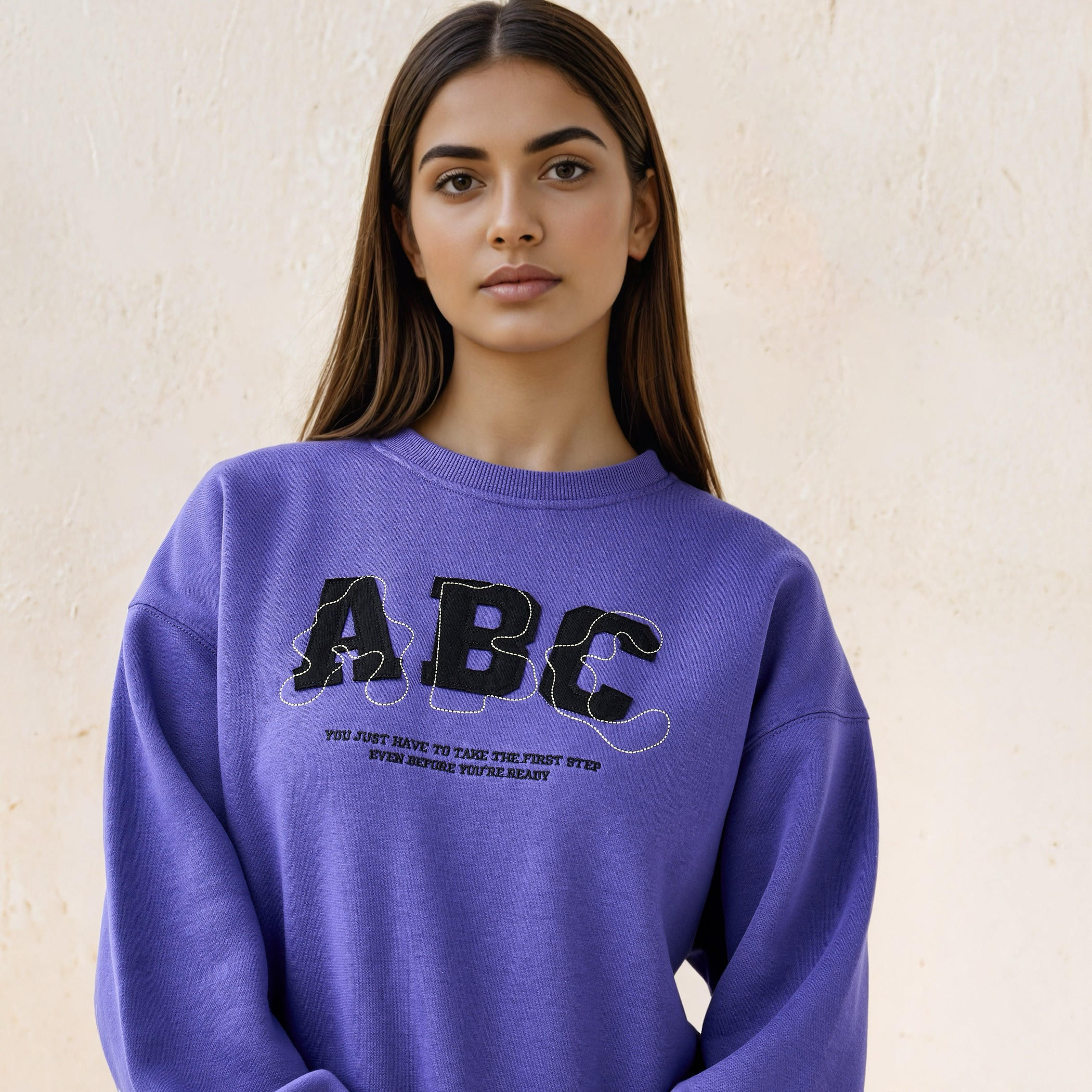 Embroidered Sweatshirt with Crew Neck-women-winterwear-hoodiesandsweatshirts-sweatshirts-image-4
