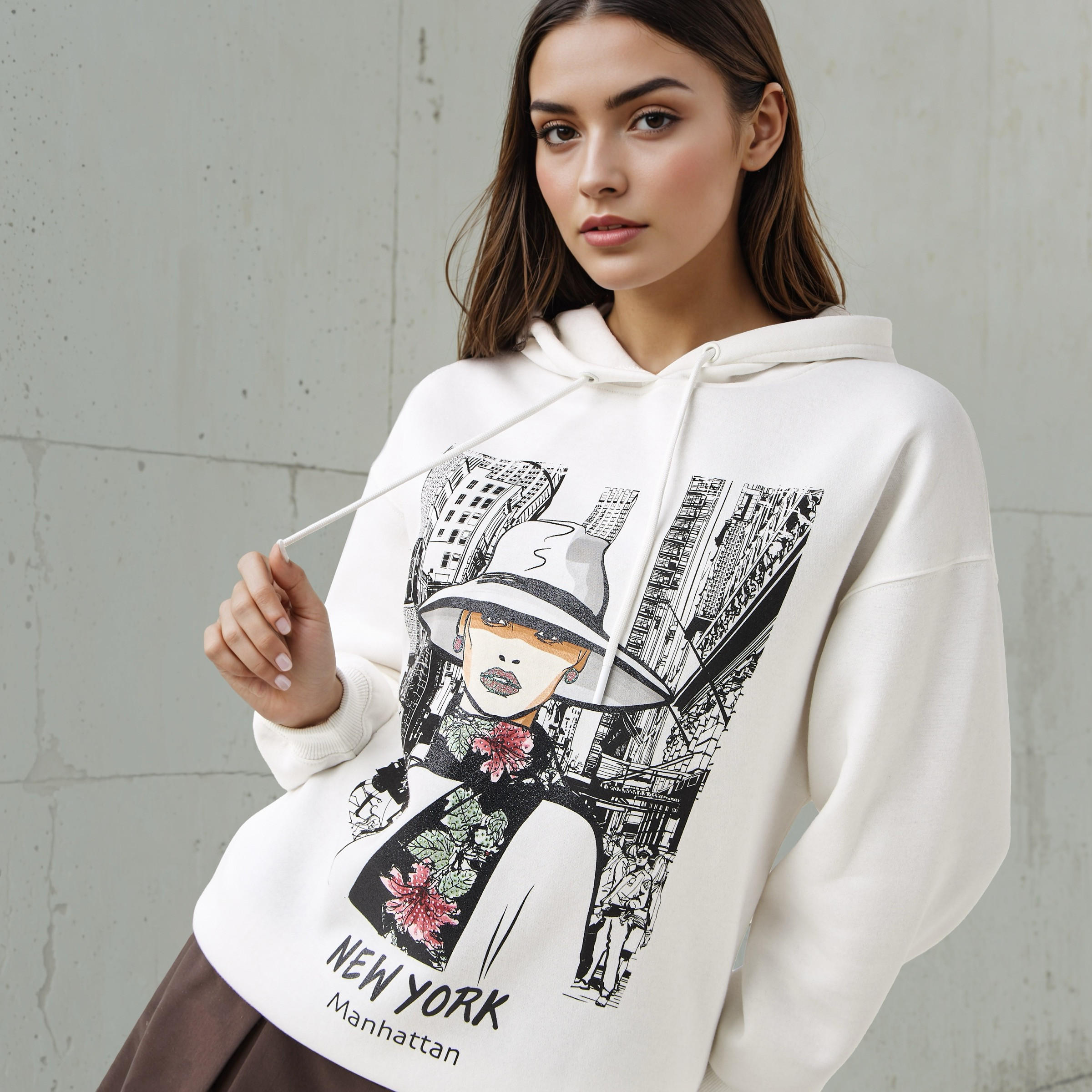 Hoodie with Graphic Print-women-winterwear-hoodiesandsweatshirts-hoodies-image-5
