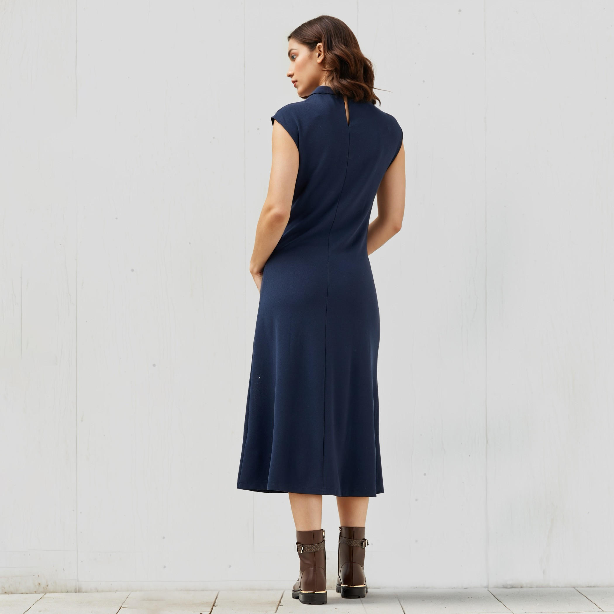 High Neck A-line Sleeveless Dress-women-clothing-dresses-image-3