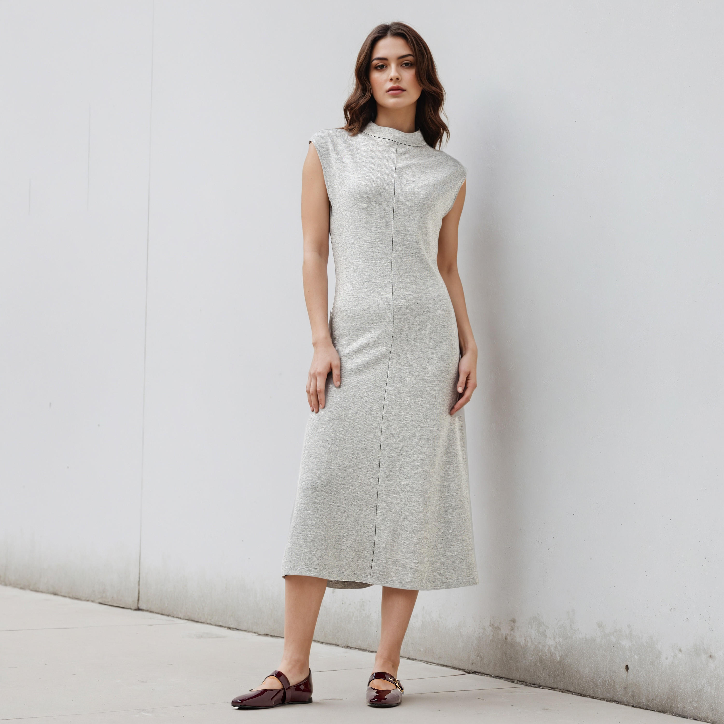 فستان إيه لاين دون أكمام بياقة عالية-women-clothing-dresses-image-5