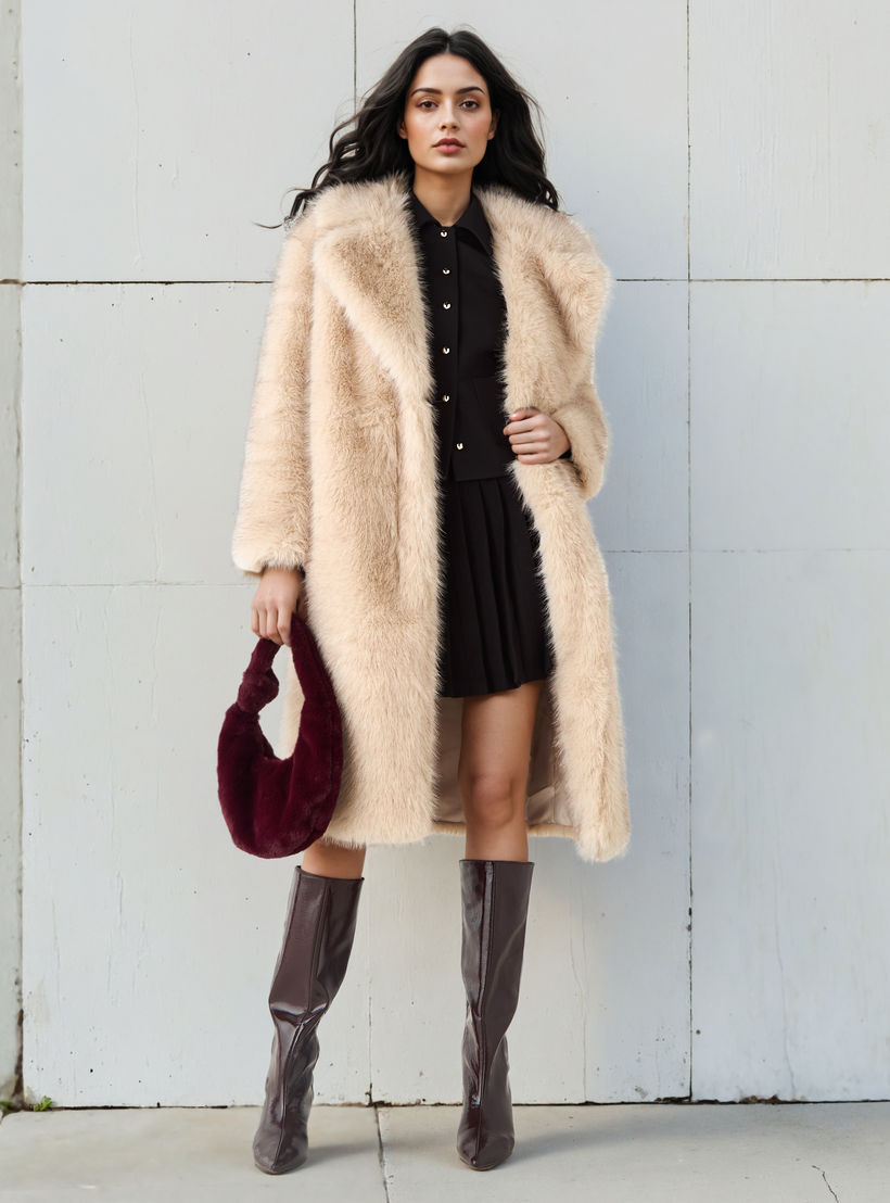 معطف طويل فرو صناعي بأكمام طويلة-women-clothing-coatsandjackets-coats-image-2
