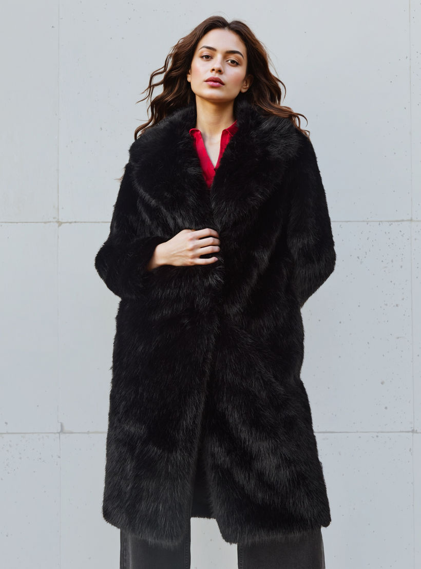 معطف طويل فرو صناعي بأكمام طويلة-women-clothing-coatsandjackets-coats-image-1