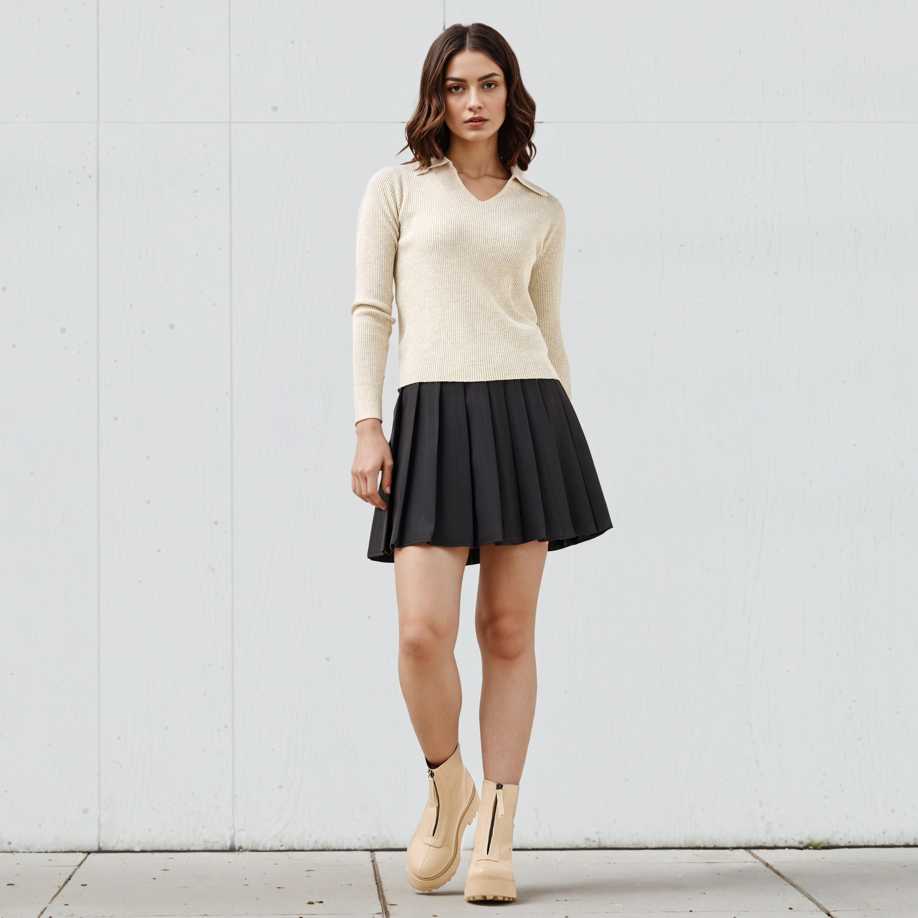 تيشيرت بولو قصيرمضلع-women-clothing-tshirts-image-1