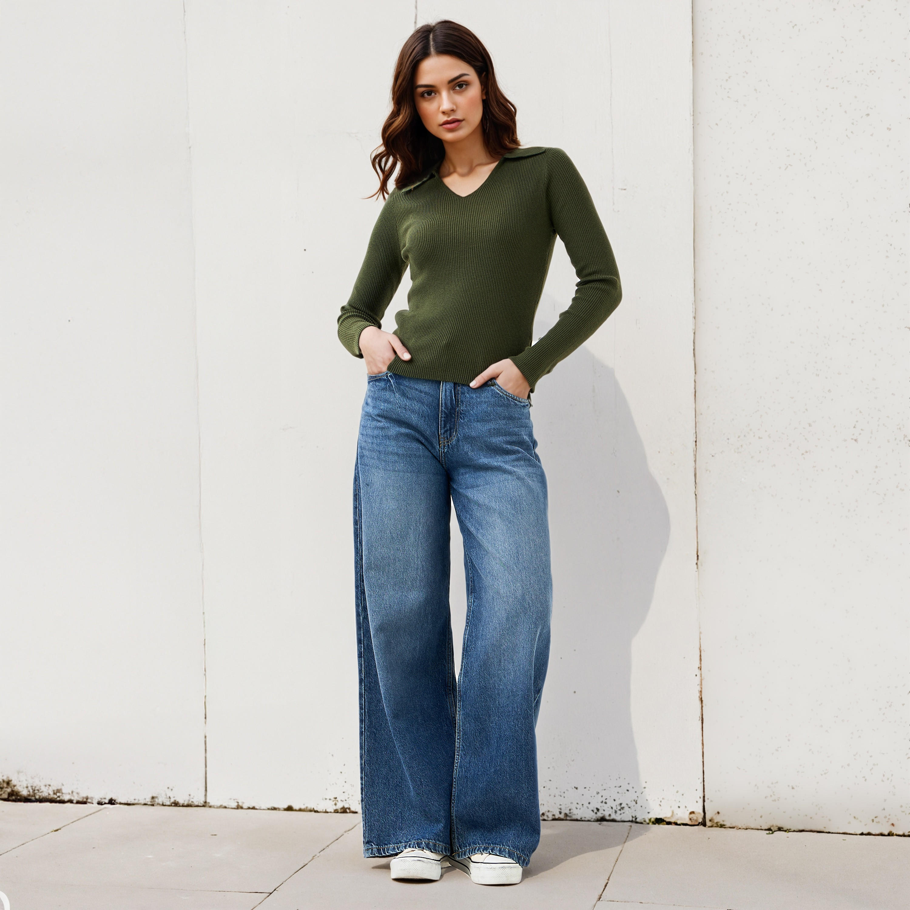 Ribbed Polo Crop T-shirt-women-clothing-tshirts-image-2