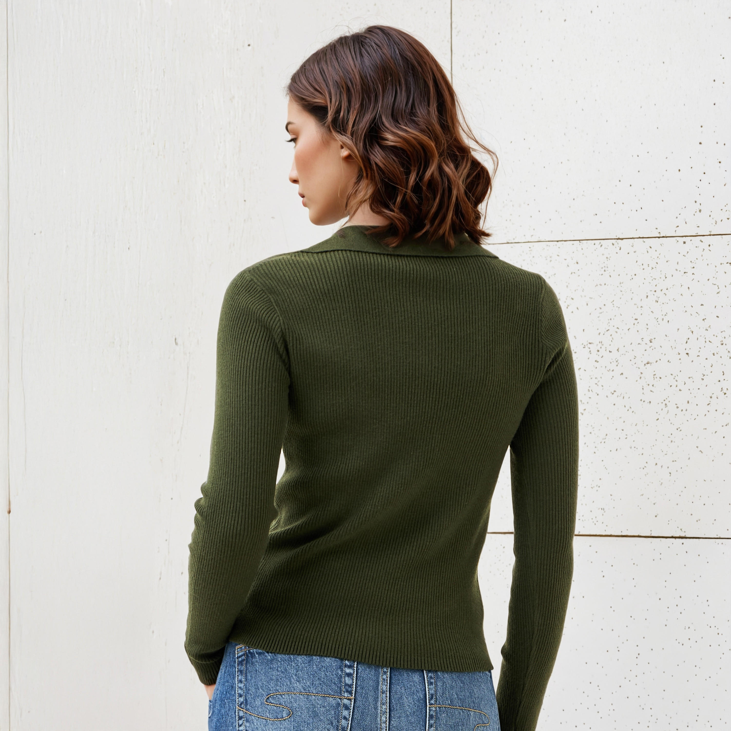 Ribbed Polo Crop T-shirt-women-clothing-tshirts-image-3