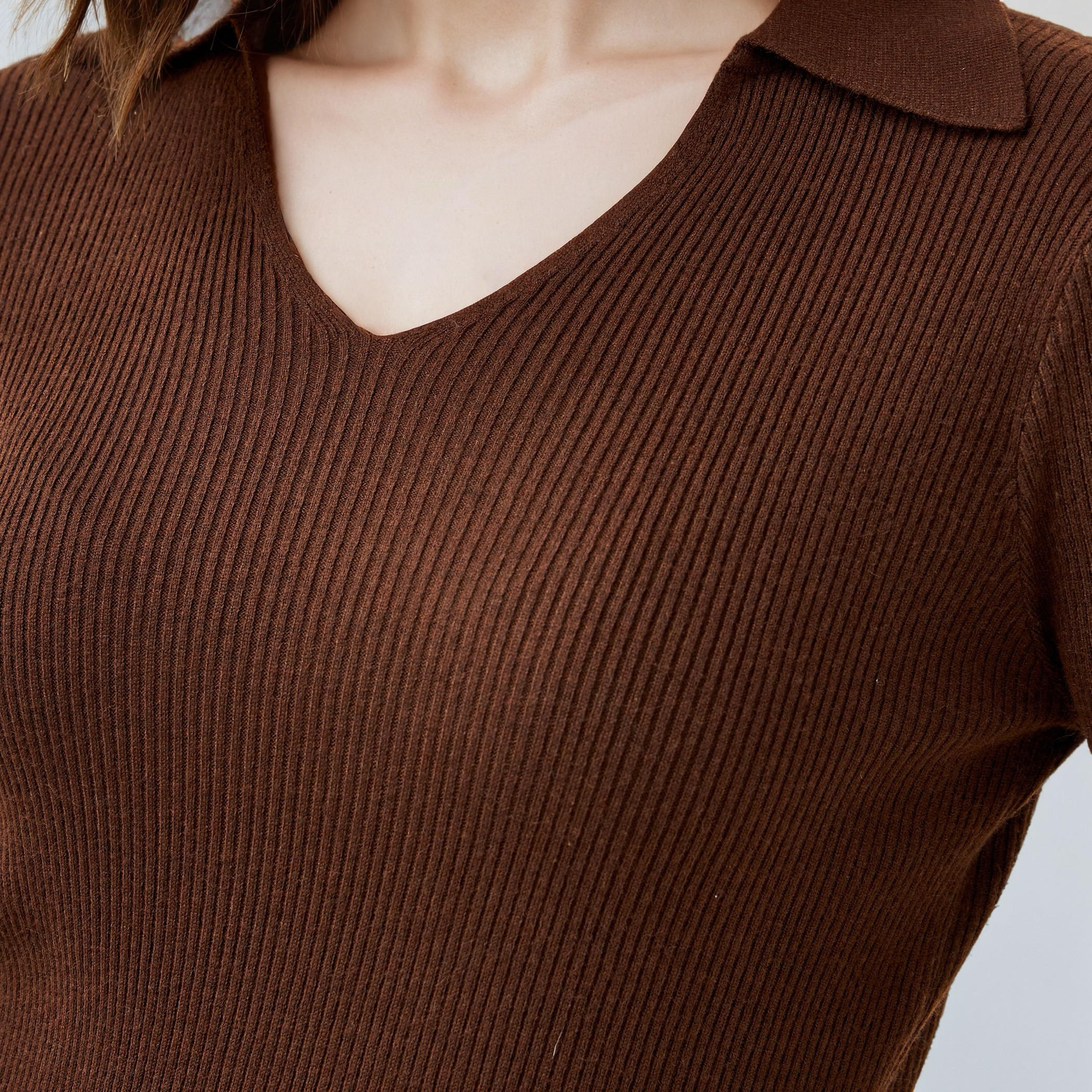 Ribbed Polo Crop T-shirt-women-clothing-tshirts-image-5