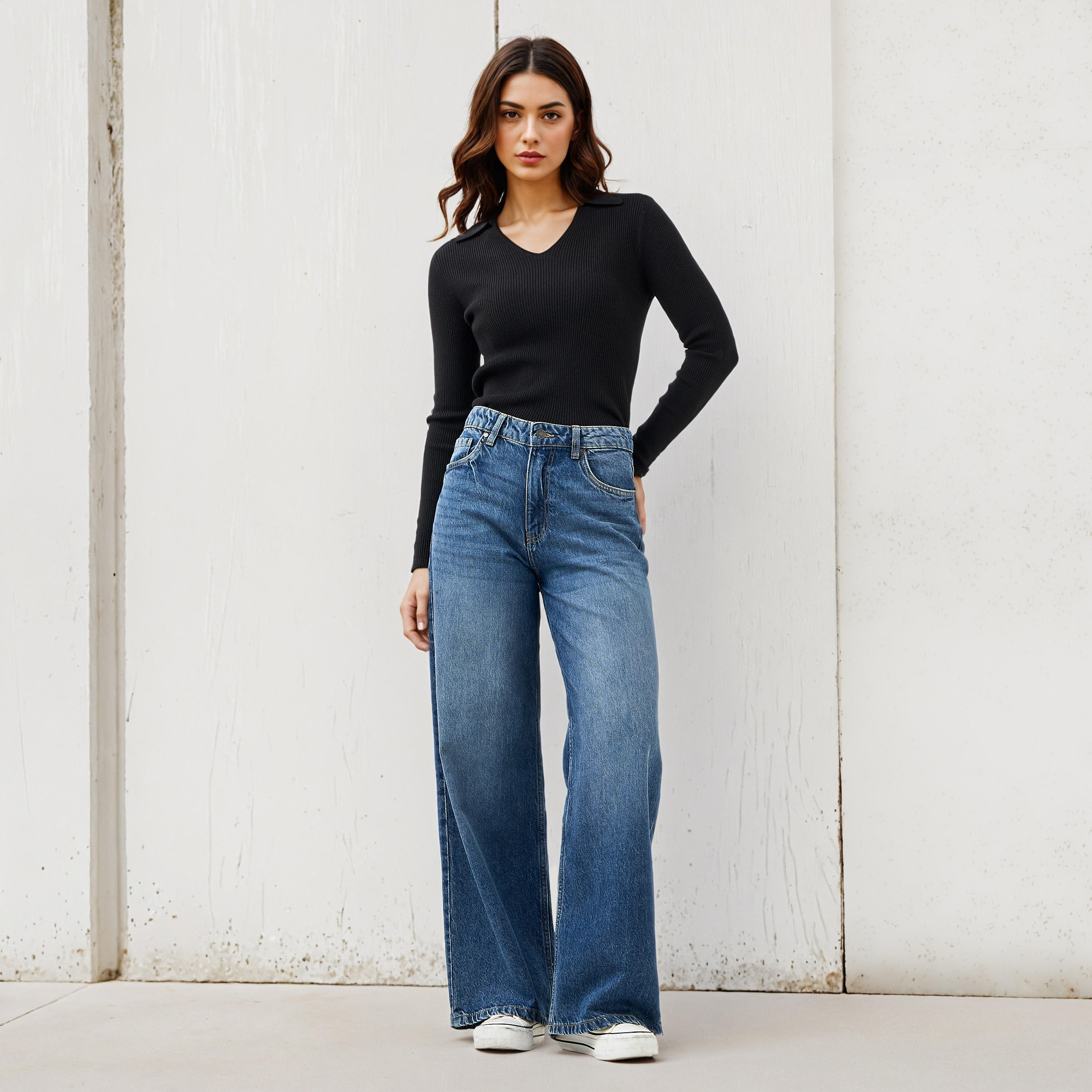 Ribbed Polo Crop T-shirt-women-clothing-tshirts-image-2