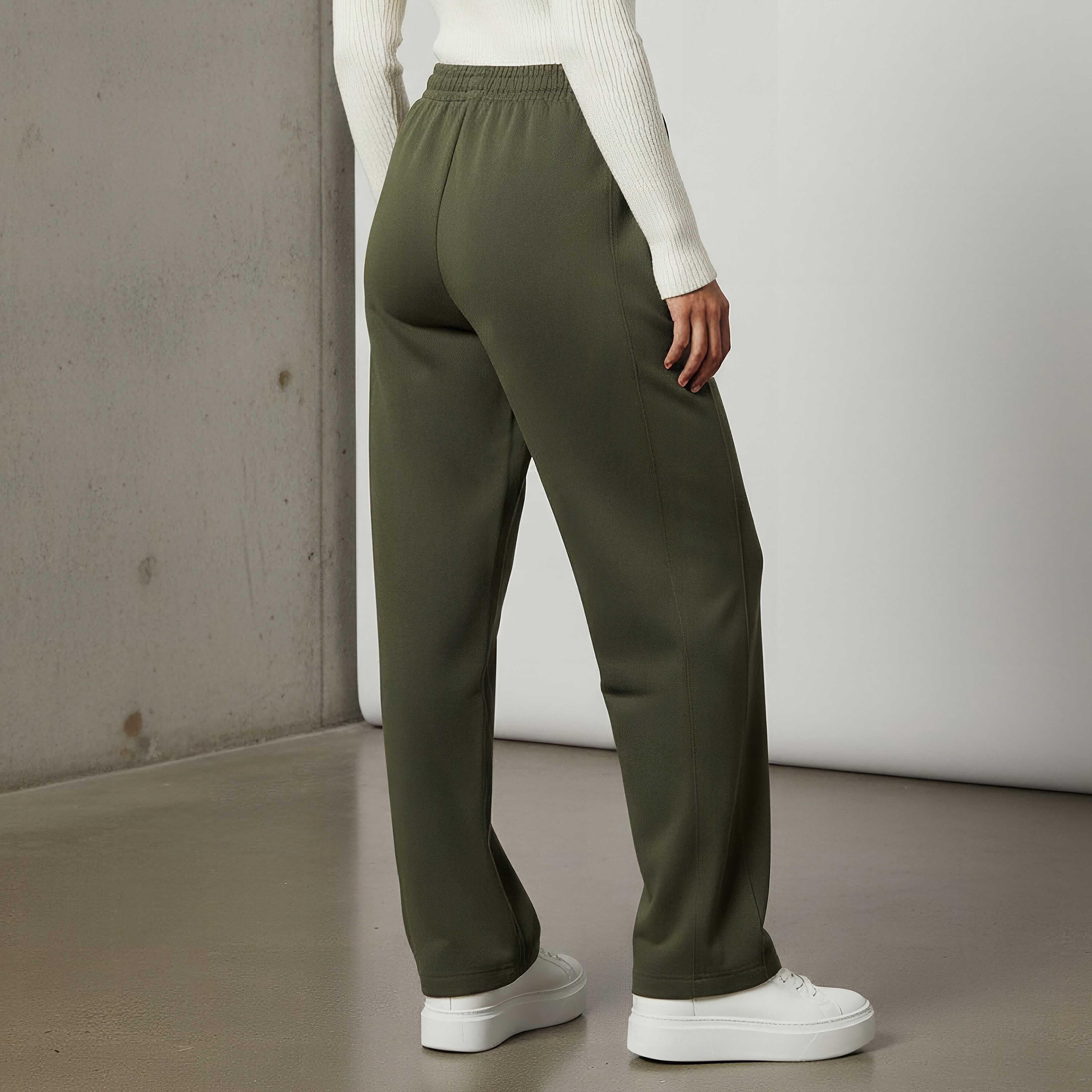 بنطلون بألواح بخصر متوسط وقصّة باريل-women-clothing-bottoms-trousers-image-3