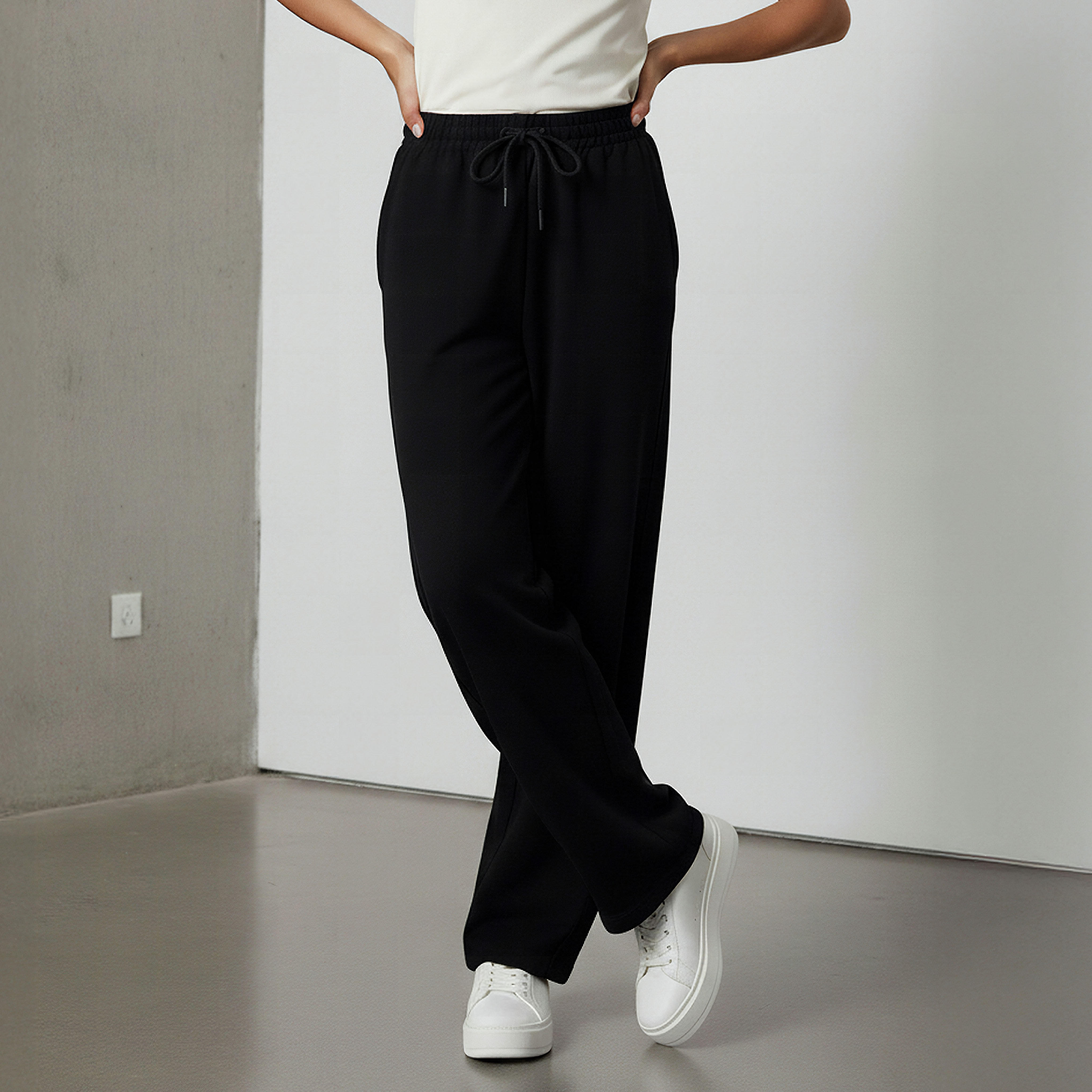 Barrel Fit Mid Rise Panelled Pants-women-clothing-bottoms-trousers-image-1