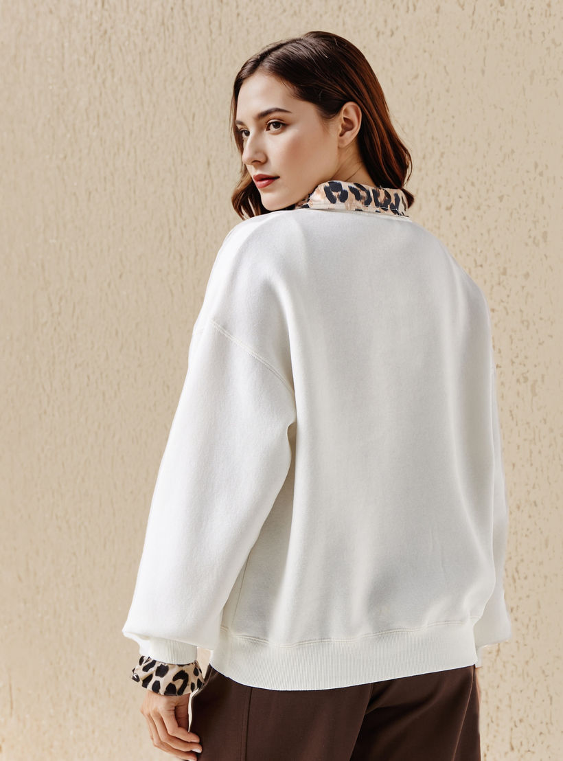 سويت شيرت بنصف سحاب إغلاق وطبعات حيوانات-women-winterwear-hoodiesandsweatshirts-sweatshirts-image-3