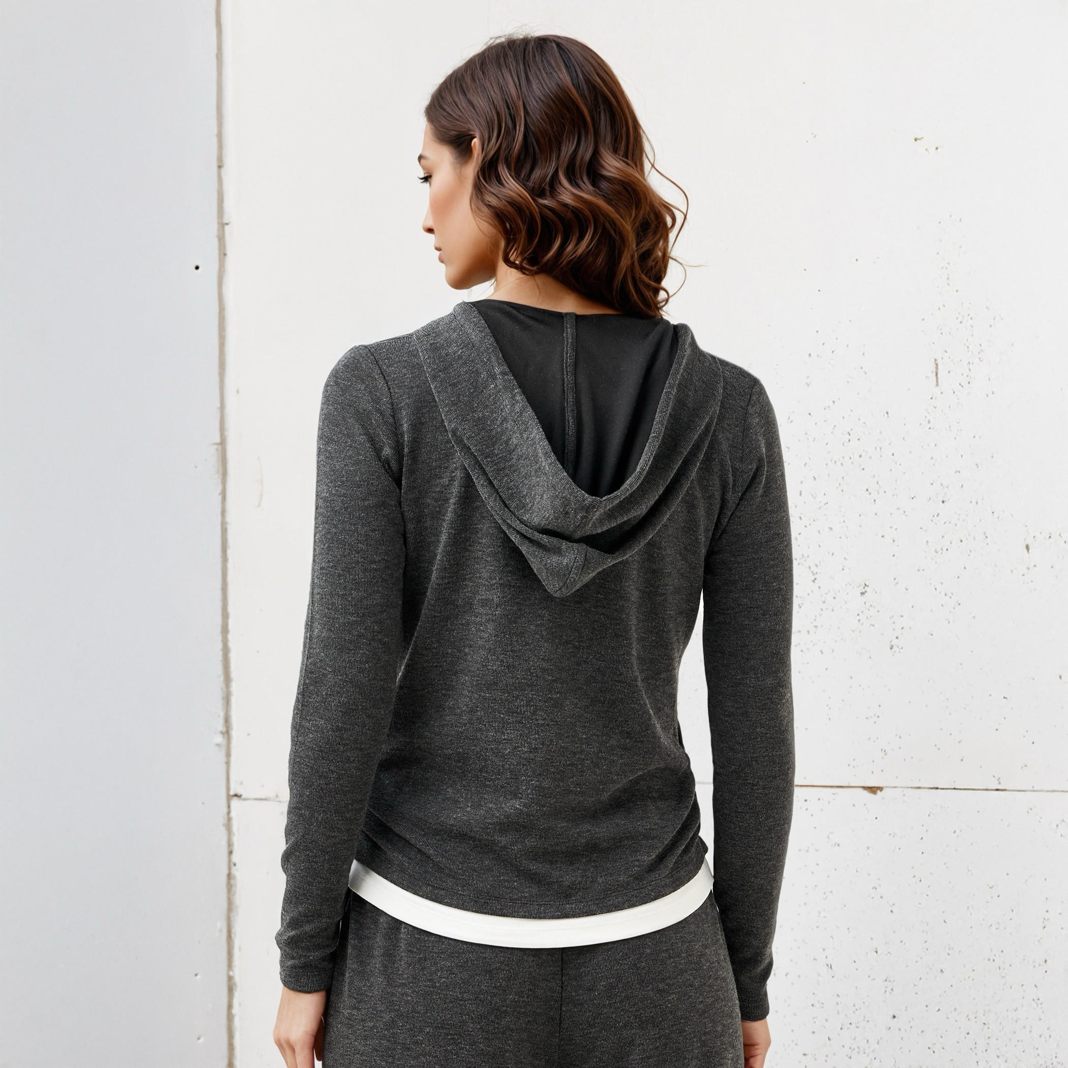 Hooded V-neck T-shirt-women-clothing-tshirts-image-3