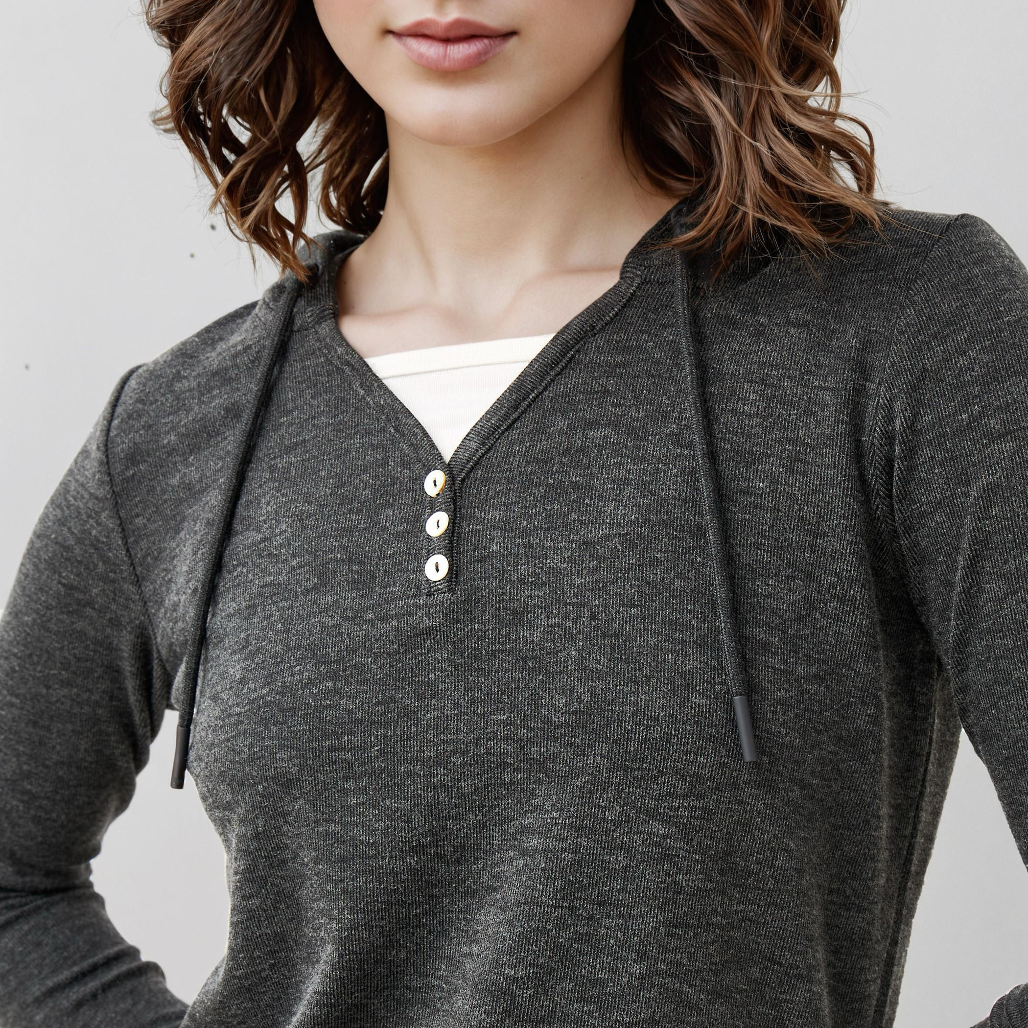 Hooded V-neck T-shirt-women-clothing-tshirts-image-5