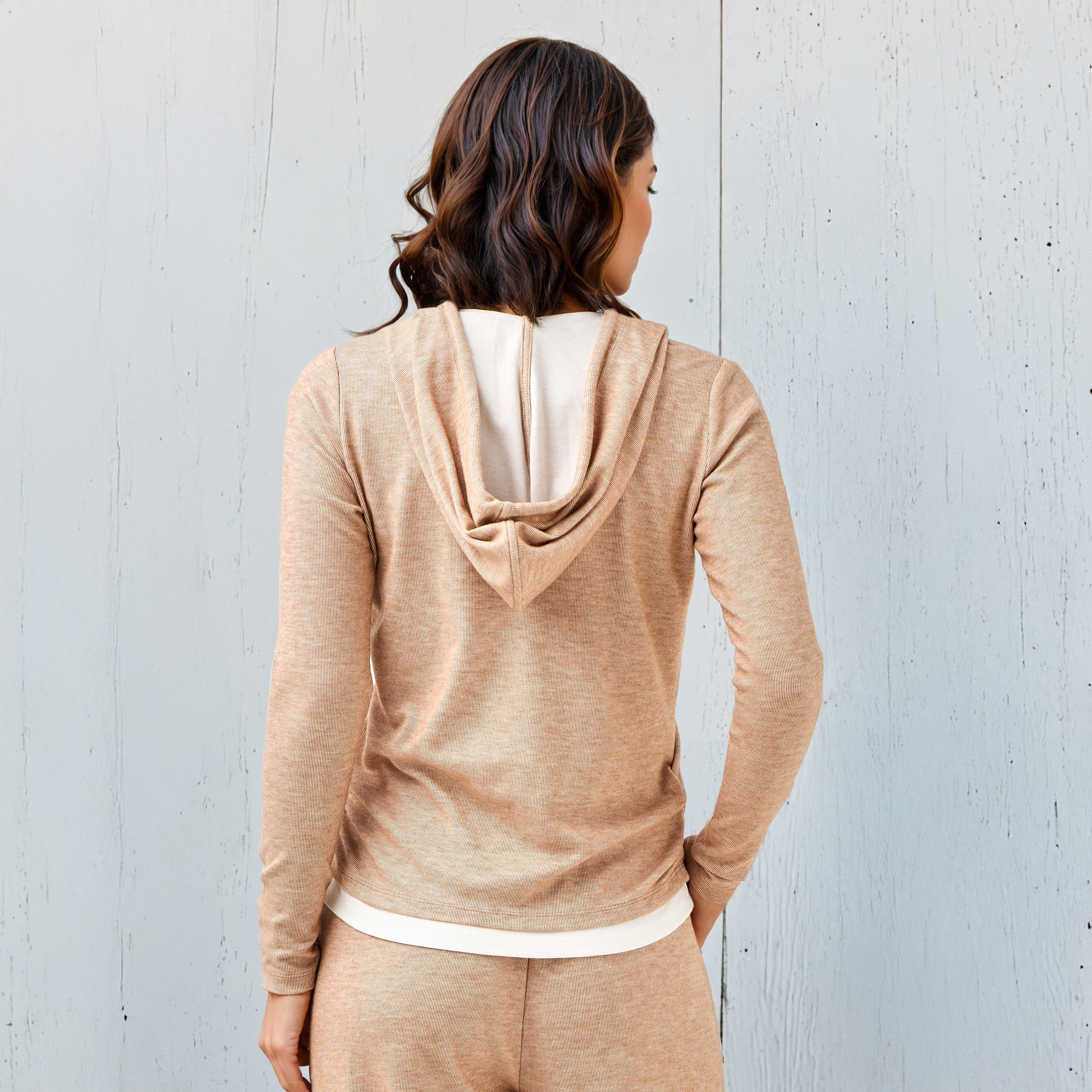 Hooded V-neck T-shirt-women-clothing-tshirts-image-3
