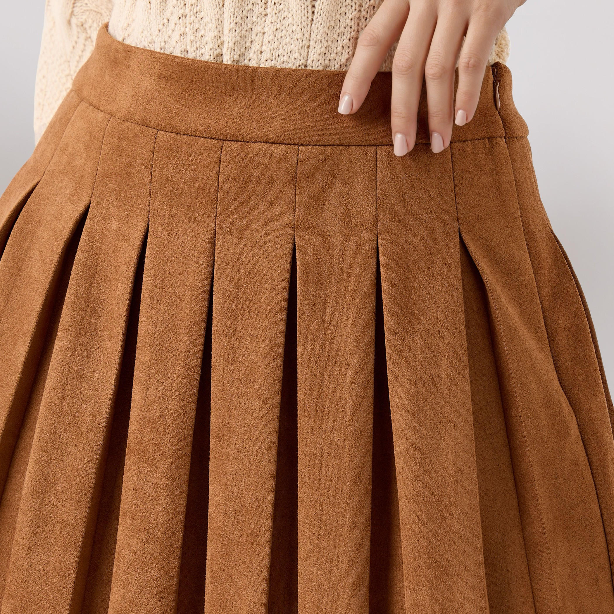 تنورة قصيرة بسحاب إغلاق وطيات-women-clothing-bottoms-skirts-image-5