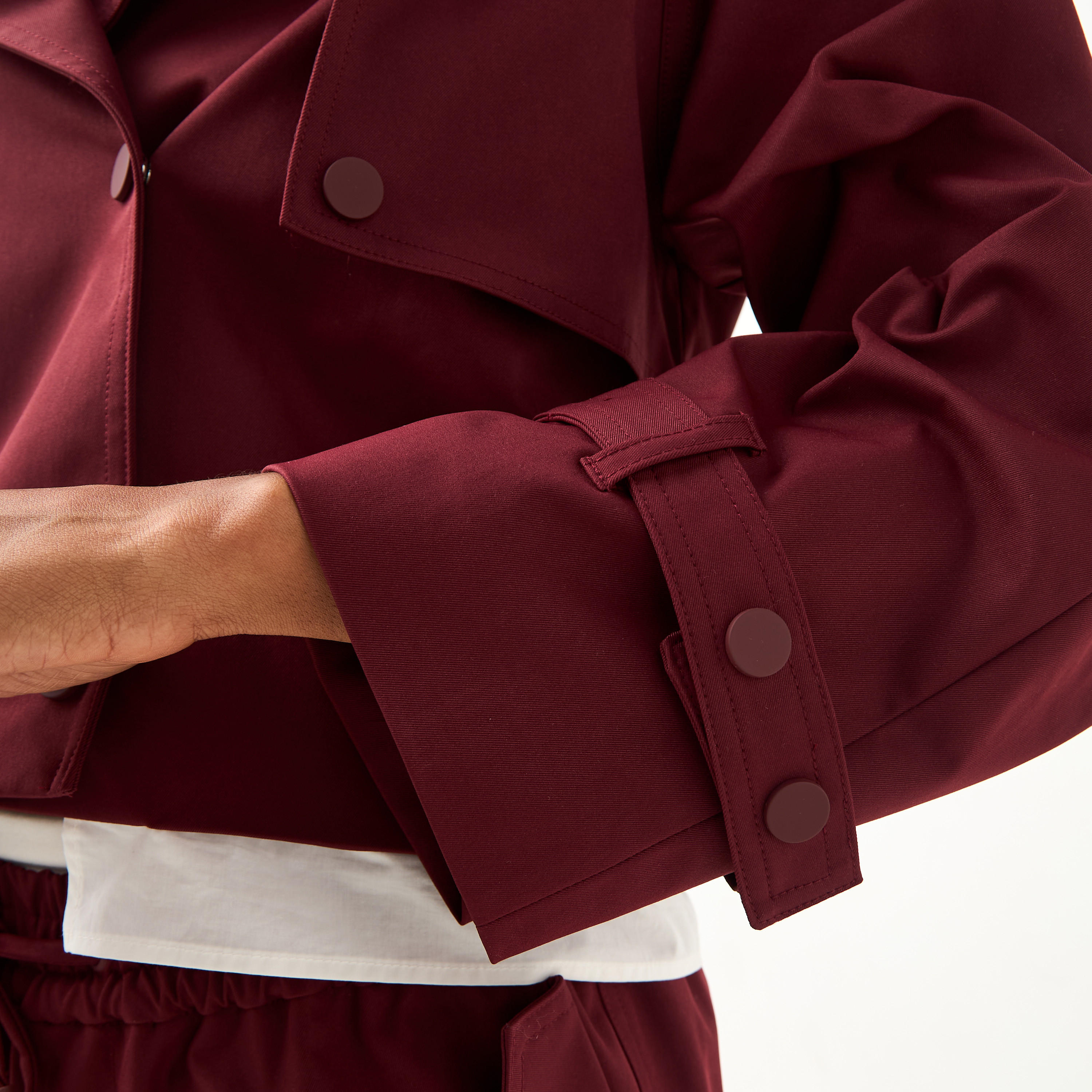 جاكيت قصير من مزيج البوليستر بأزرار إغلاق-women-winterwear-coatsandjackets-jackets-image-1