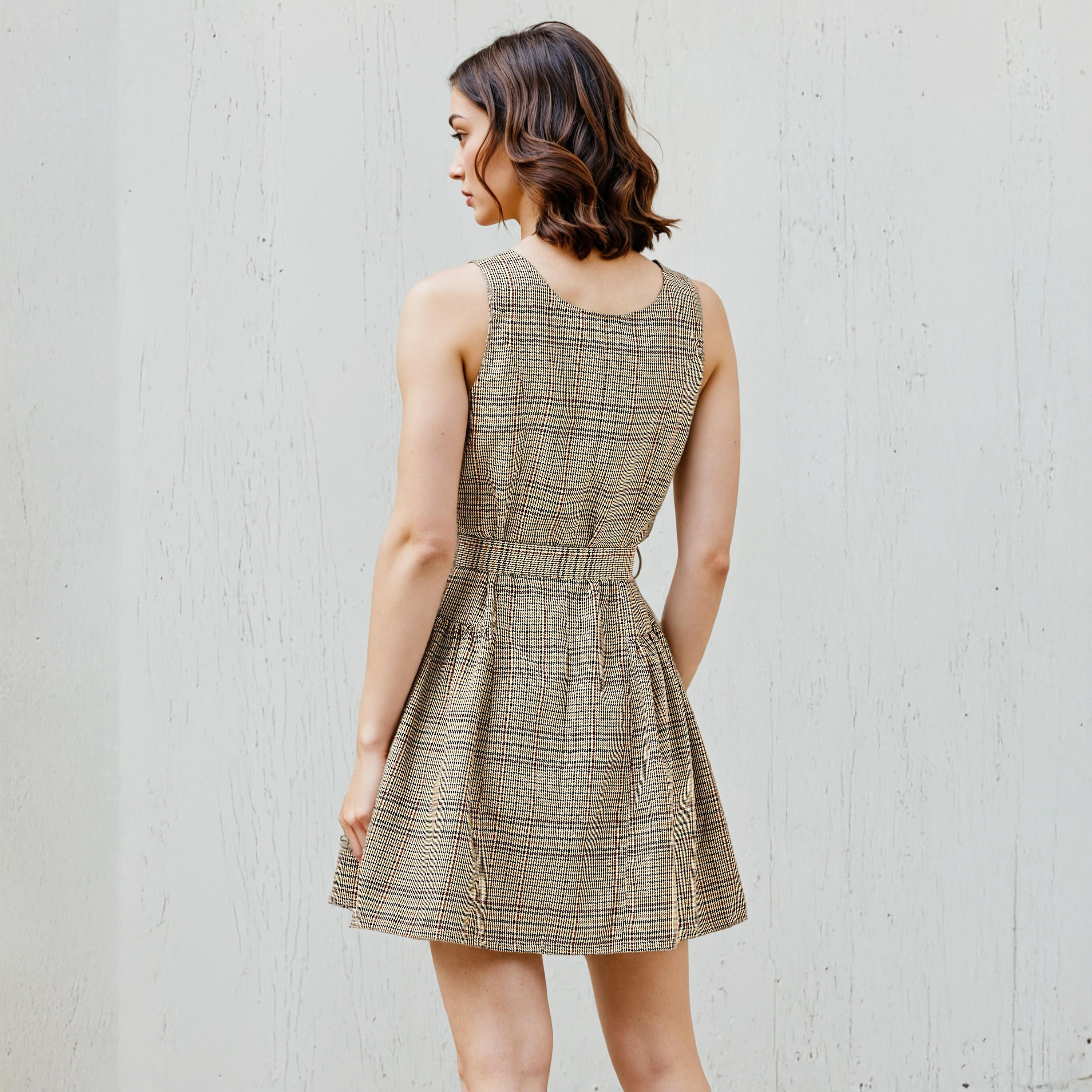 فستان كاروهات بحزام-women-clothing-dresses-image-4
