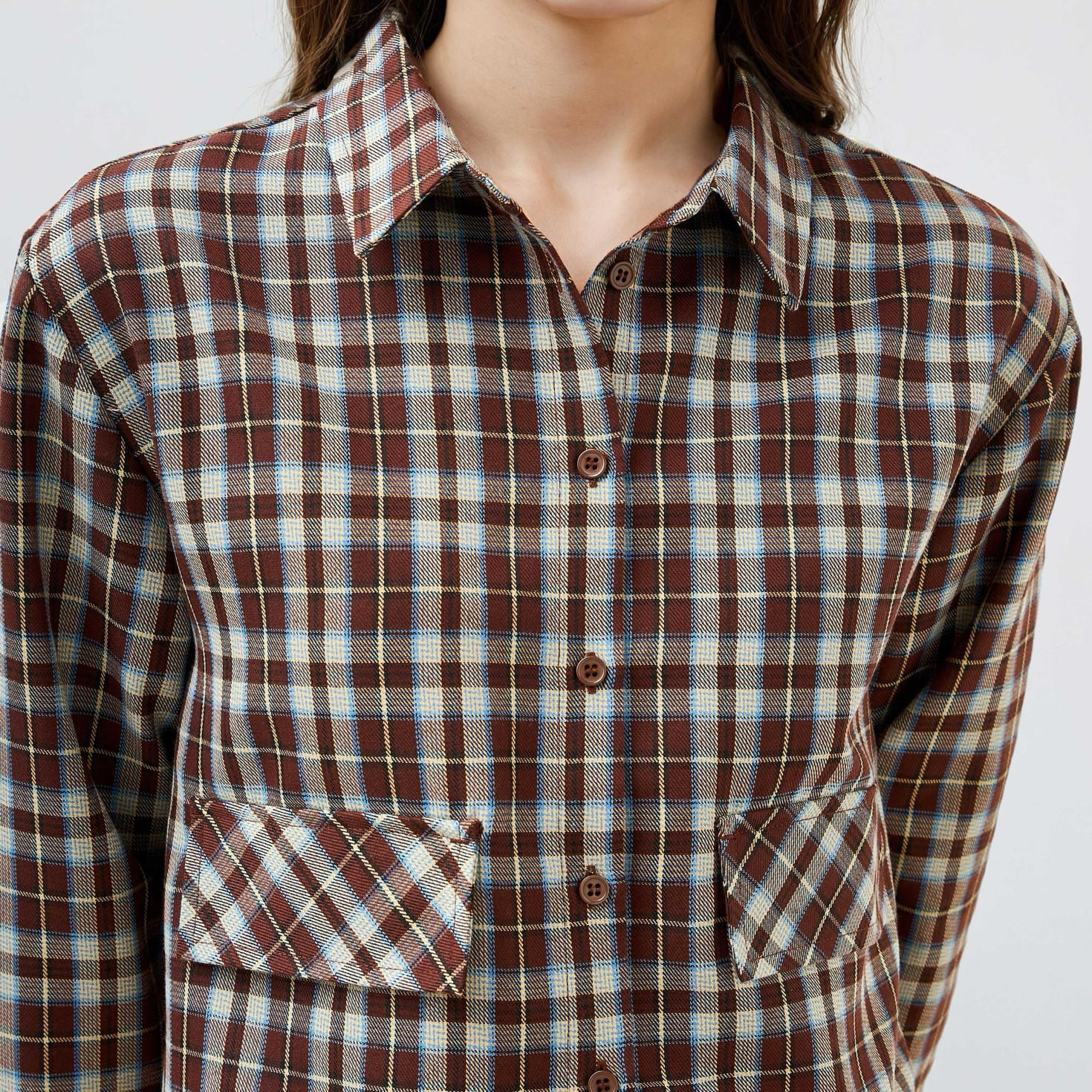 قميص كاروهات بجيب-women-clothing-shirtsandblouses-shirts-image-1