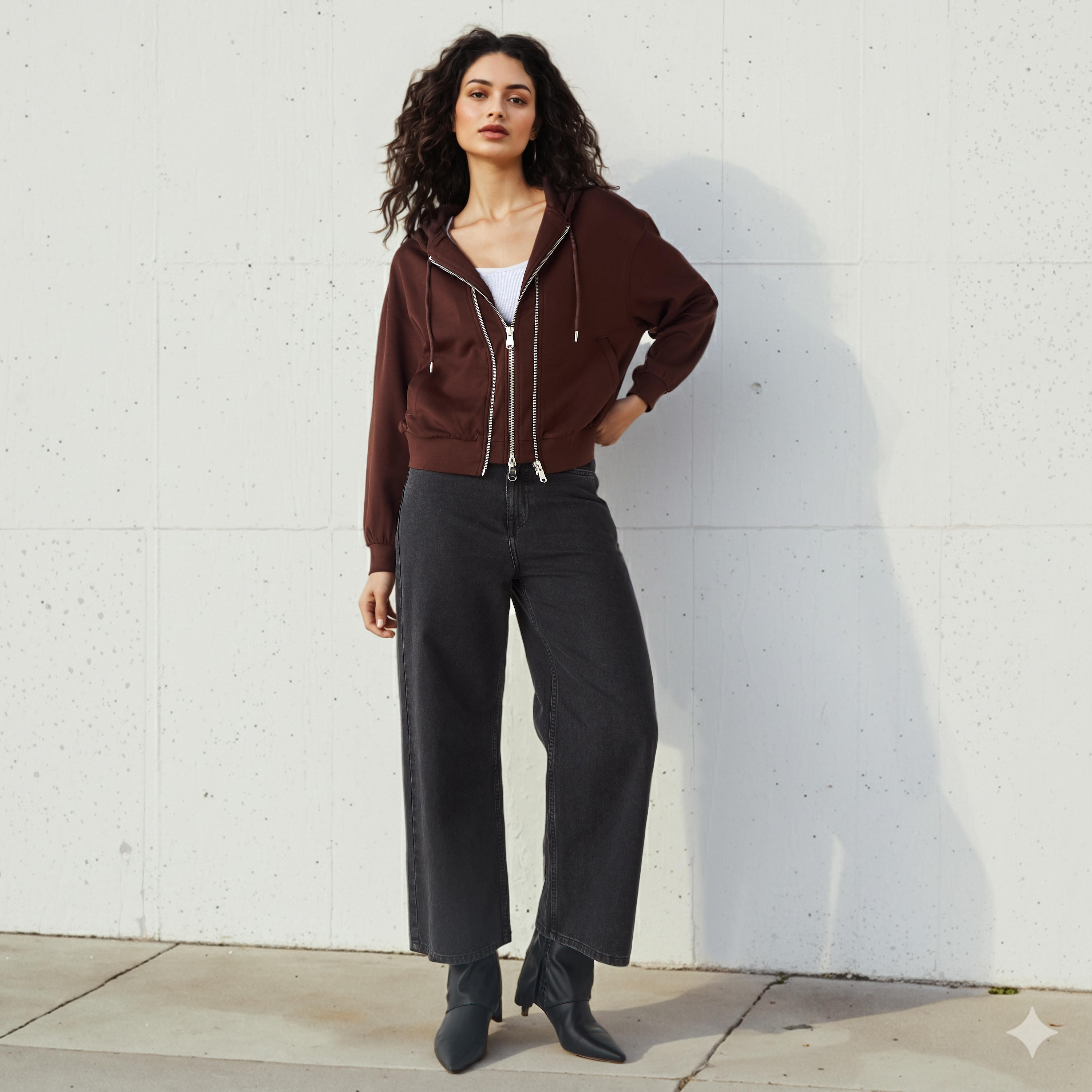 Zip Through Hooded Jacket-women-winterwear-coatsandjackets-jackets-image-2