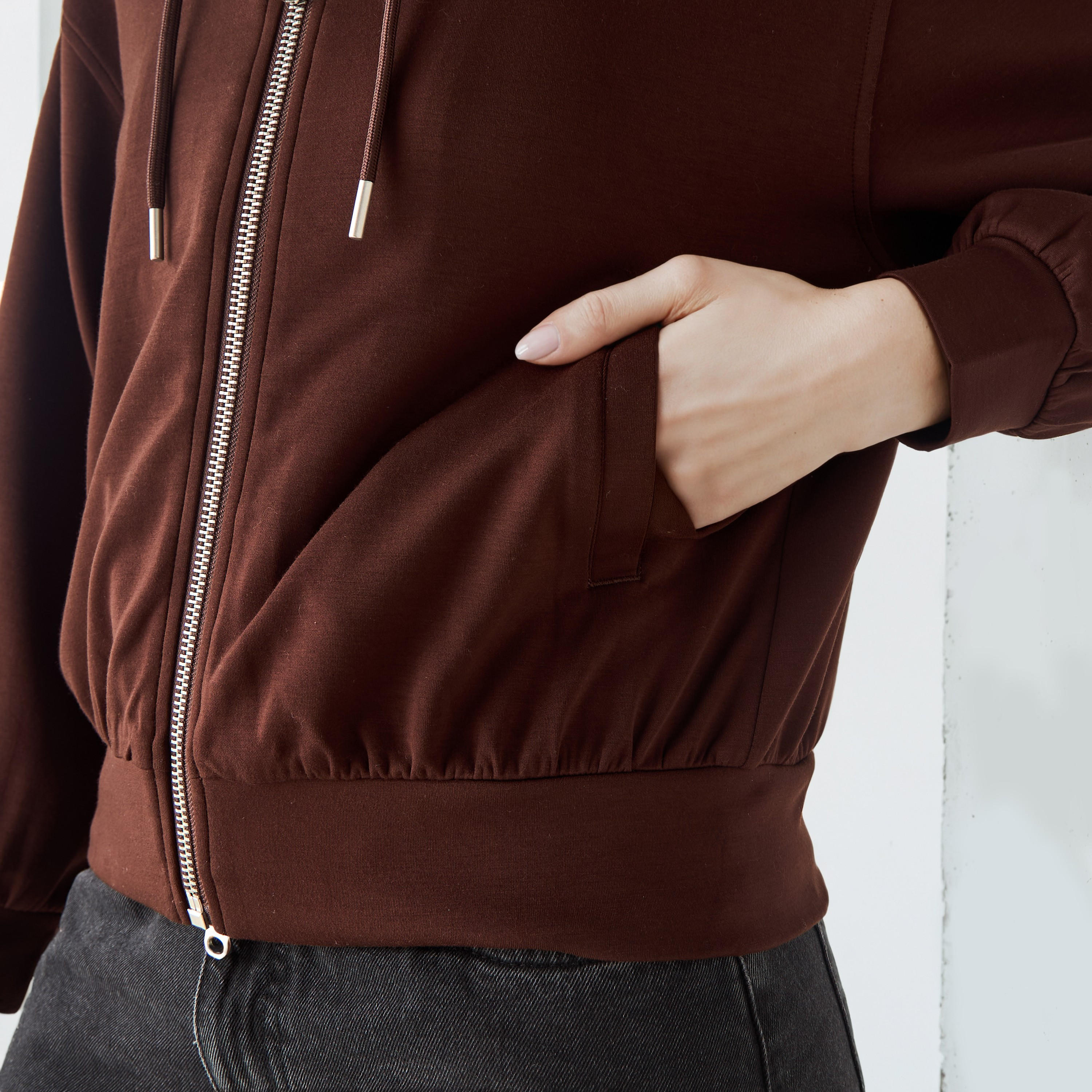 Zip Through Hooded Jacket-women-winterwear-coatsandjackets-jackets-image-6