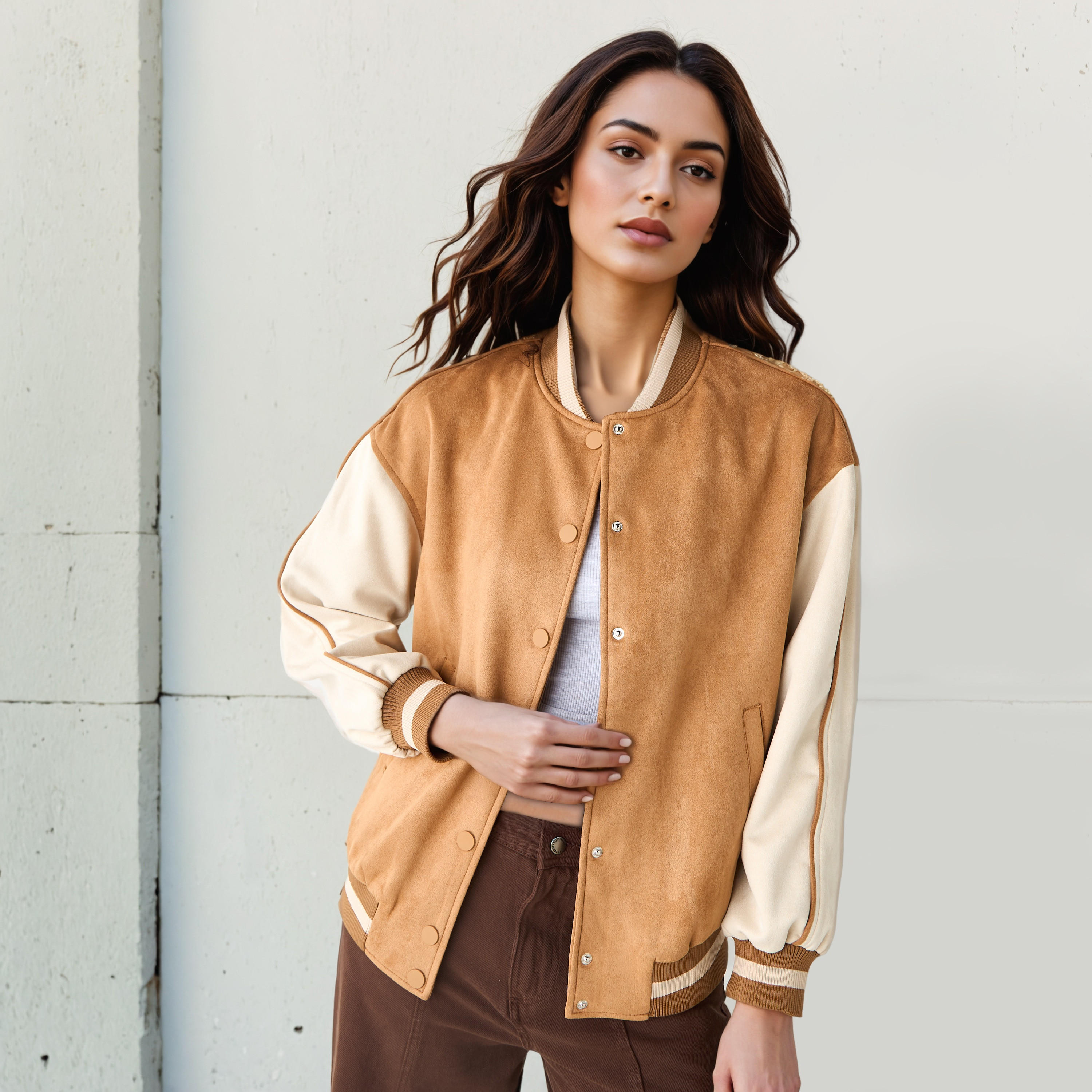 Mandarin Collar Bomber Jacket-women-winterwear-coatsandjackets-jackets-image-1
