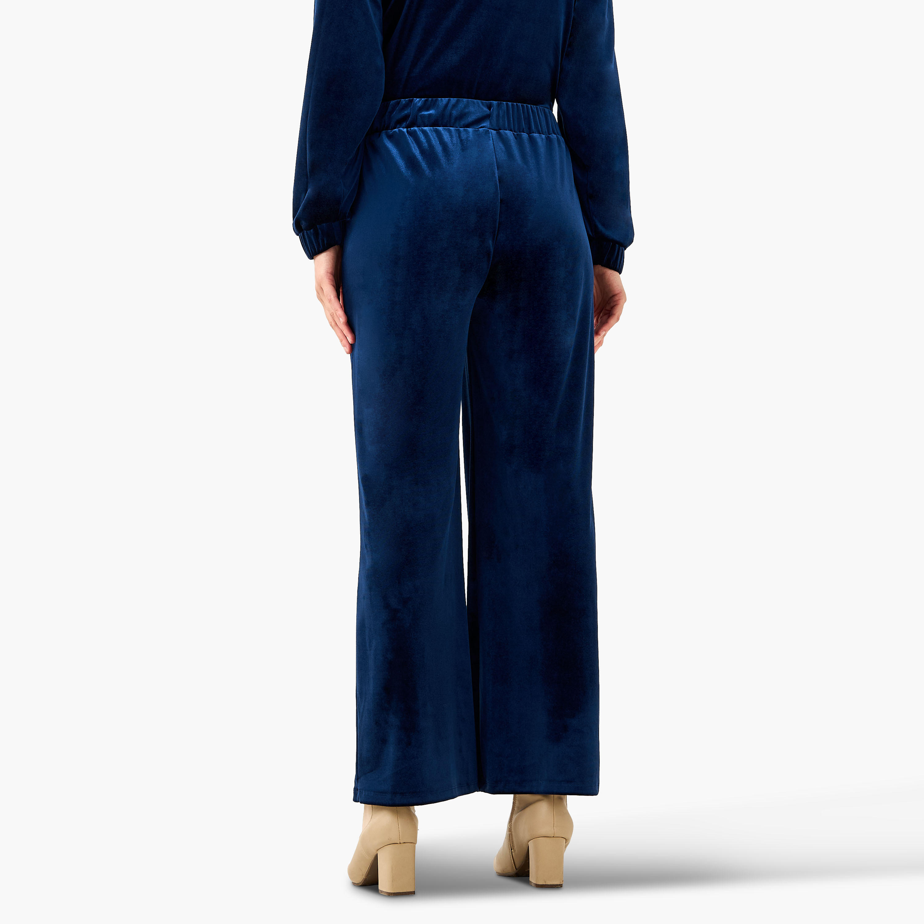 Mid Waist Velour Joggers with Pockets-women-clothing-bottoms-joggers-image-4