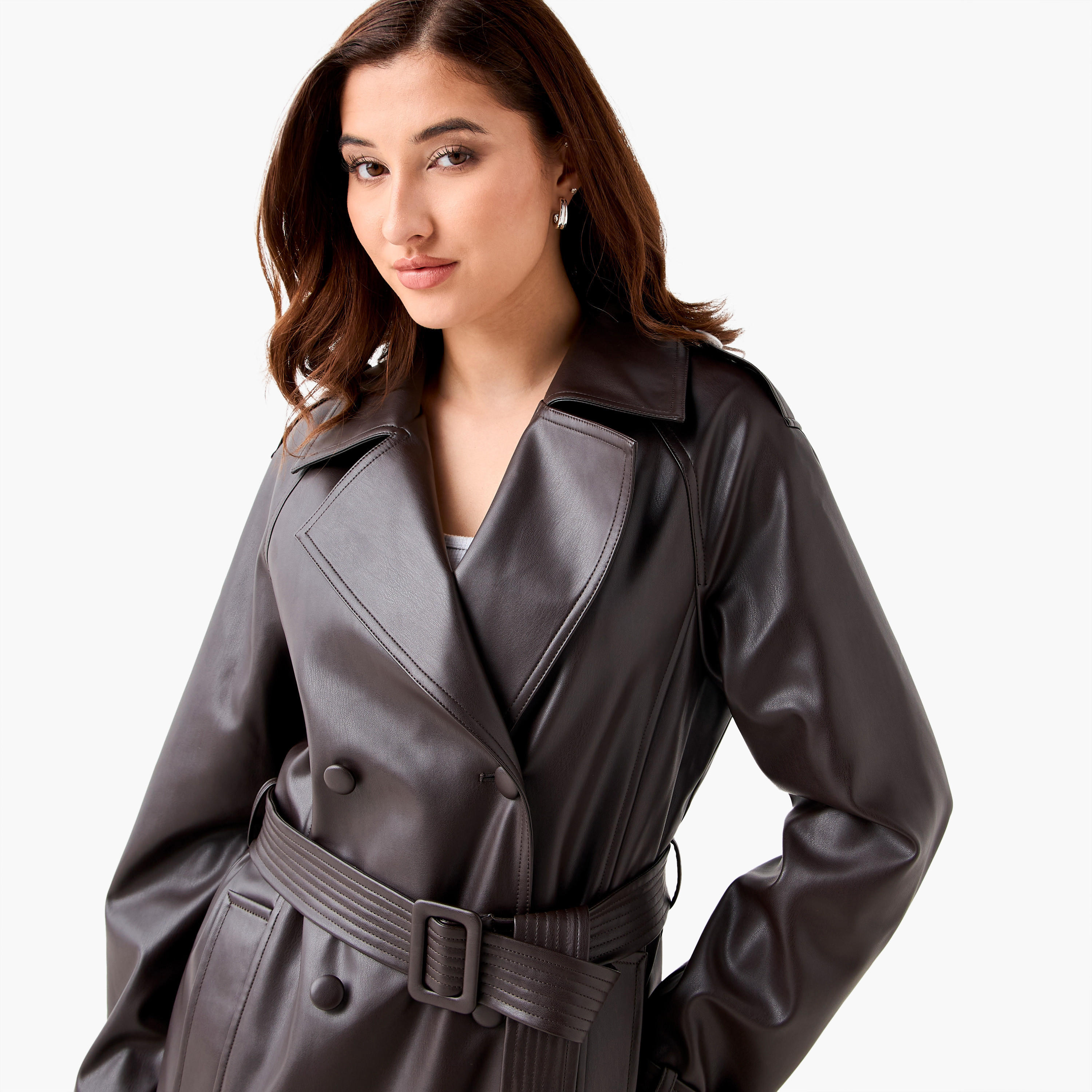 معطف ترنش طويل جلد صناعي مع حزام-women-clothing-coatsandjackets-coats-image-5