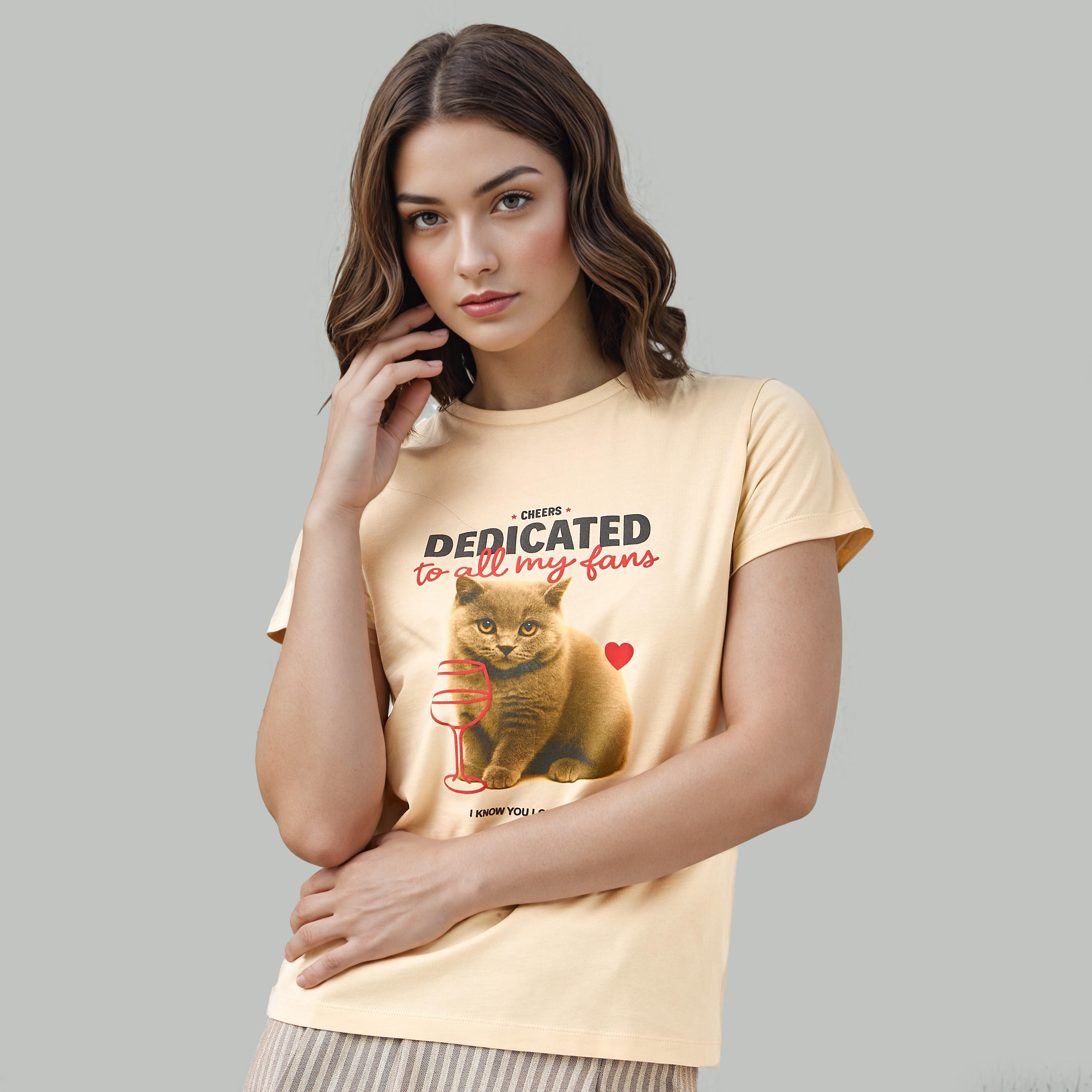 Graphic Print Crew Neck T-shirt-women-clothing-tshirts-image-1