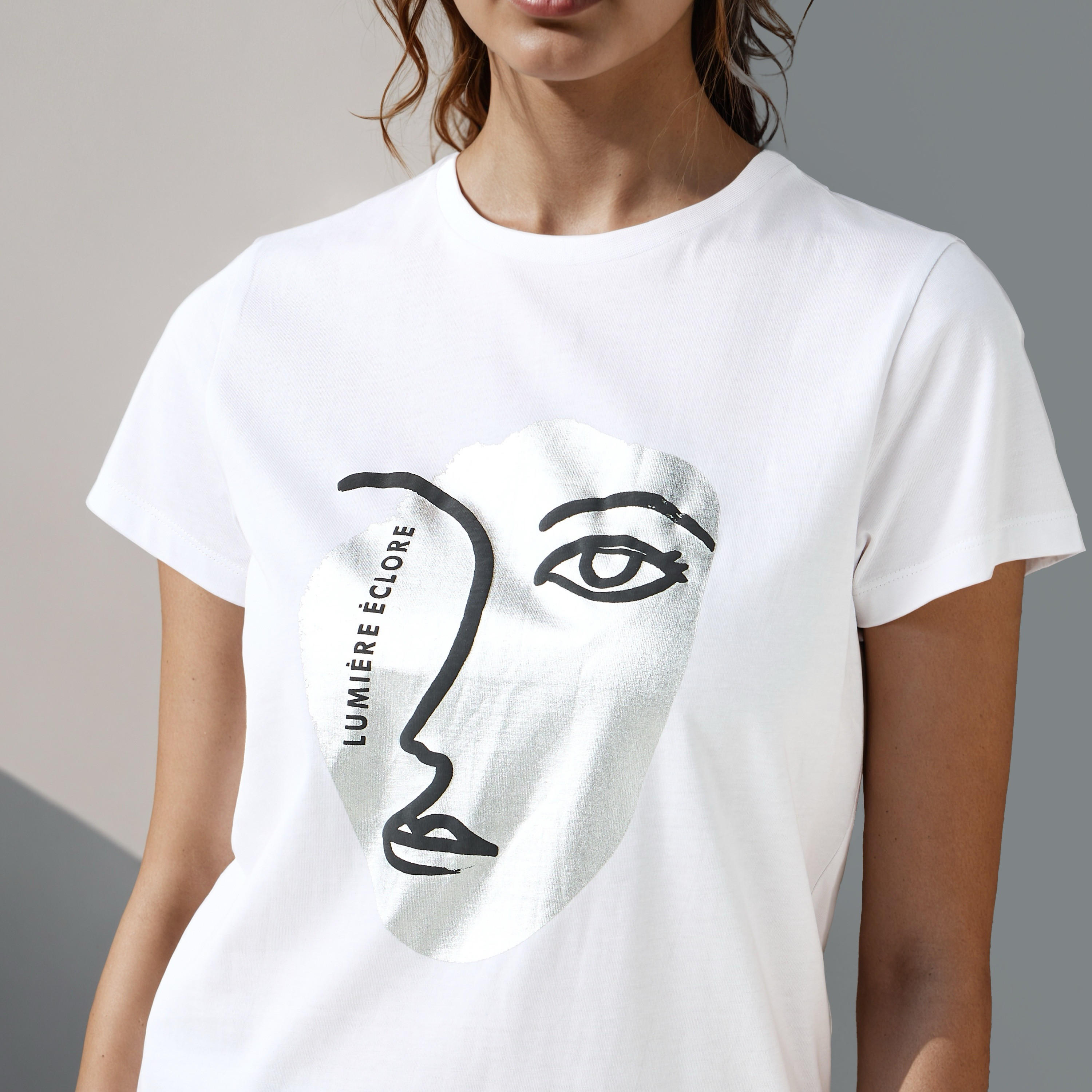 Graphic Print T-shirt with Crew Neck-women-clothing-tshirts-image-5