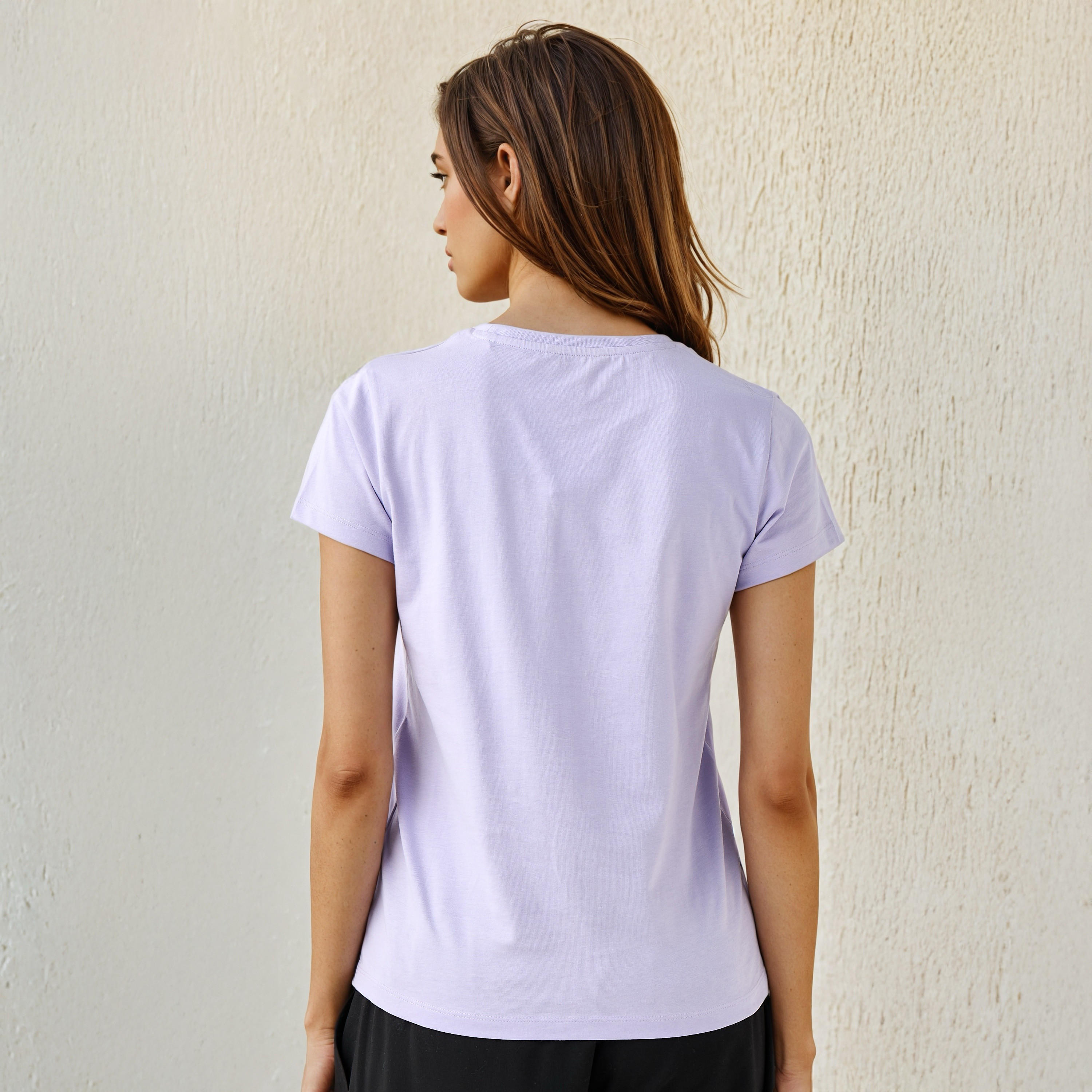 Graphic Print T-shirt with Crew Neck-women-clothing-tshirts-image-4