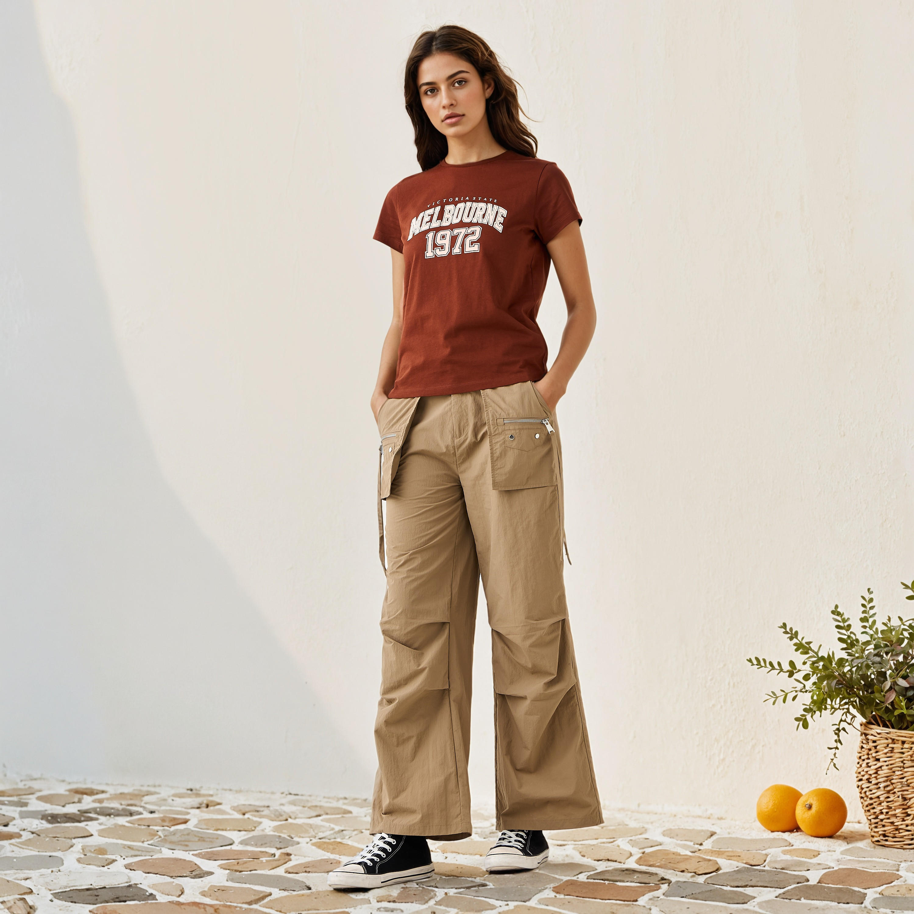 Graphic Print T-shirt with Crew Neck-women-clothing-tshirts-image-2