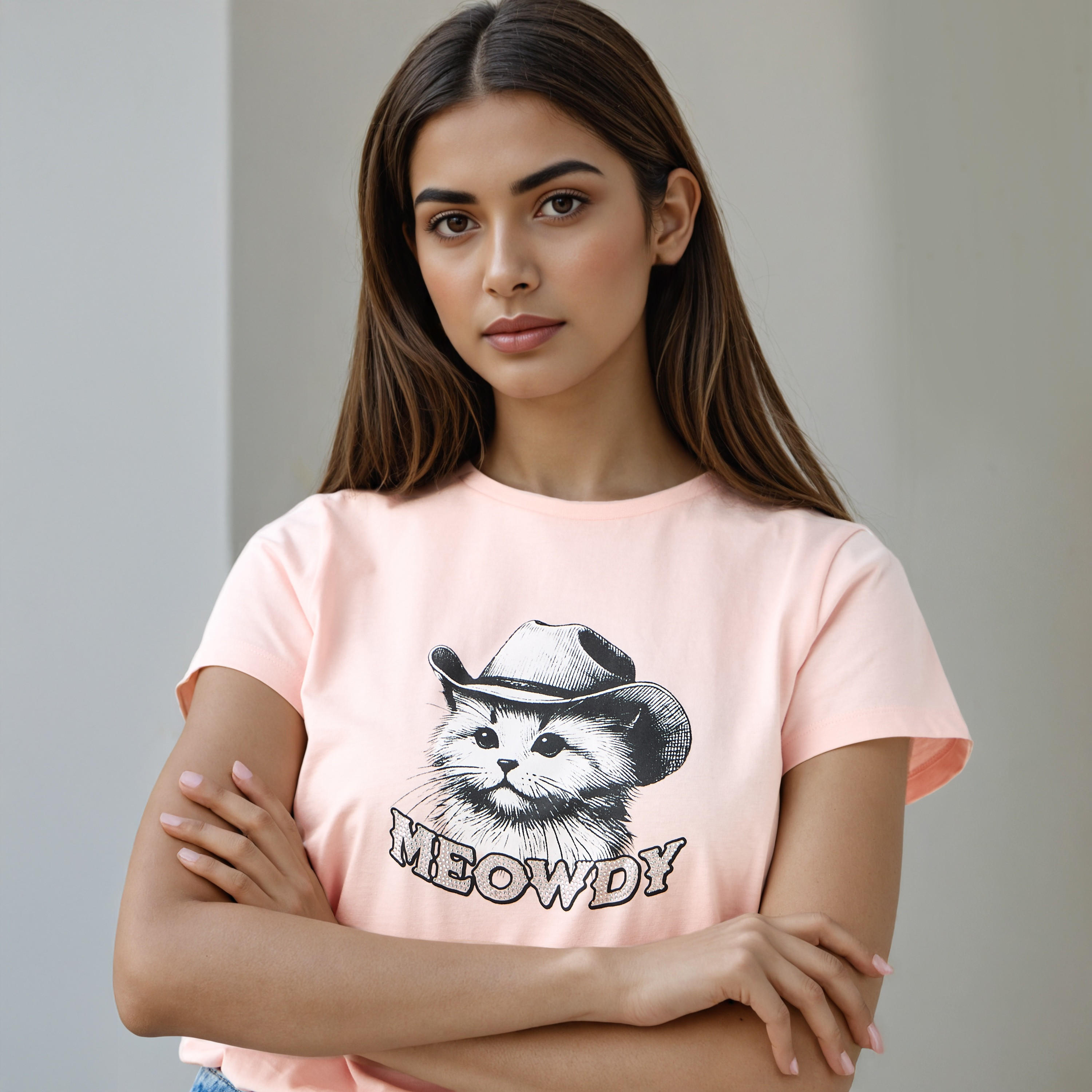 Graphic Print T-shirt with Crew Neck-women-clothing-tshirts-image-4