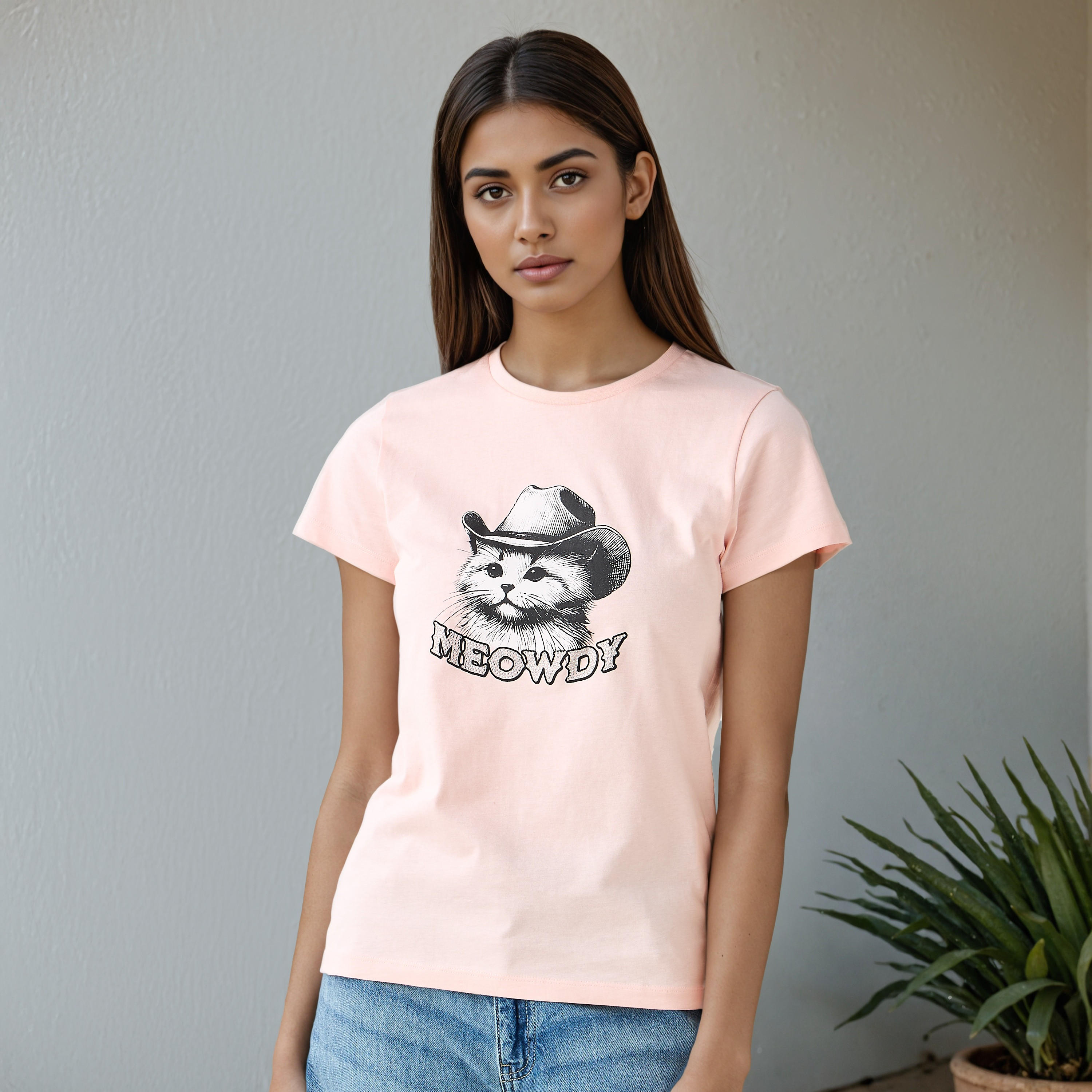 Graphic Print T-shirt with Crew Neck-women-clothing-tshirts-image-6