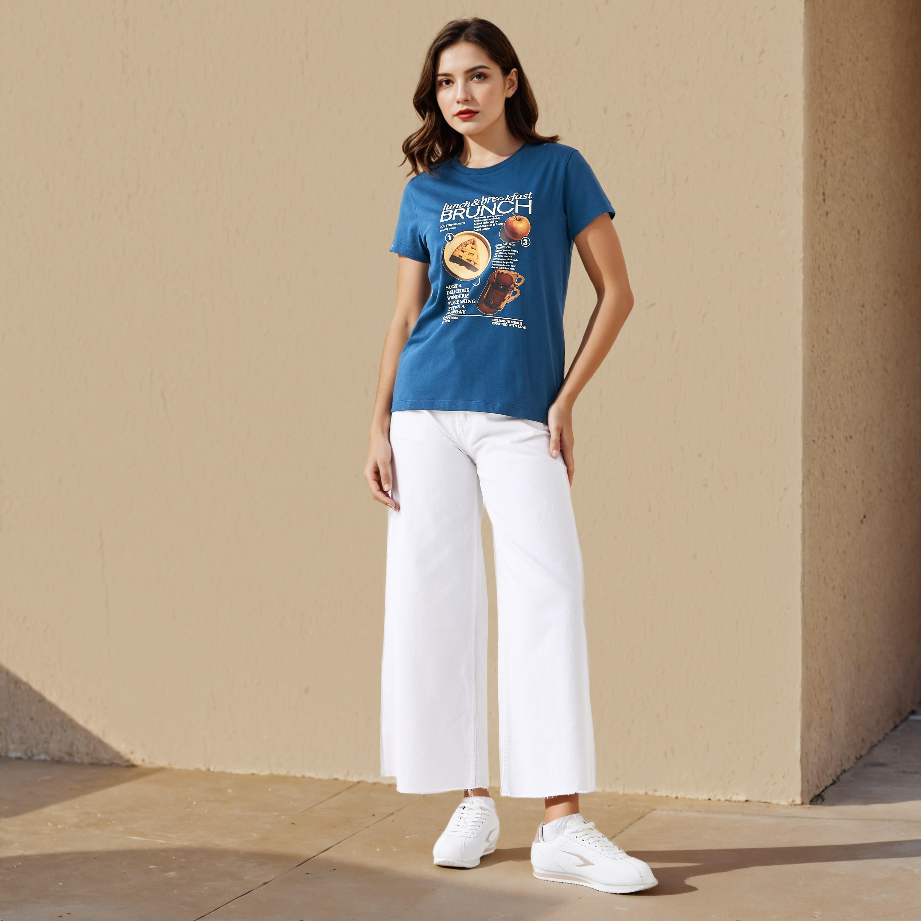 T-shirt Regular Fit with Graphic Print Cotton-women-clothing-tshirts-image-2