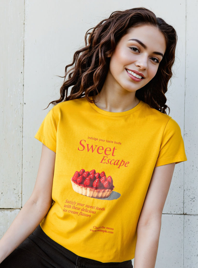 T-shirt Regular Fit with Graphic Print Cotton-women-clothing-tshirts-image-1