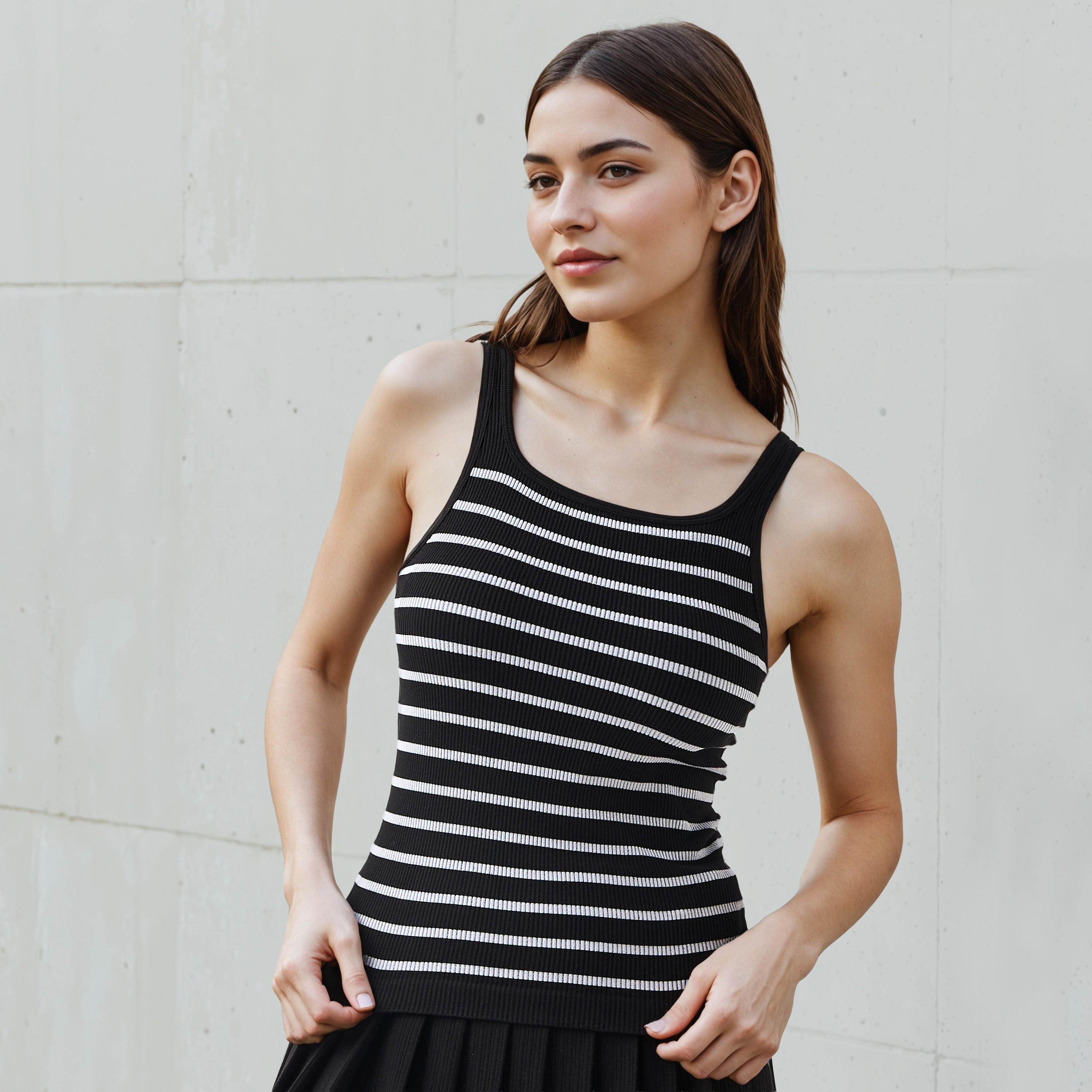 Tank Top with Stripe Viscose-women-clothing-tshirts-image-1