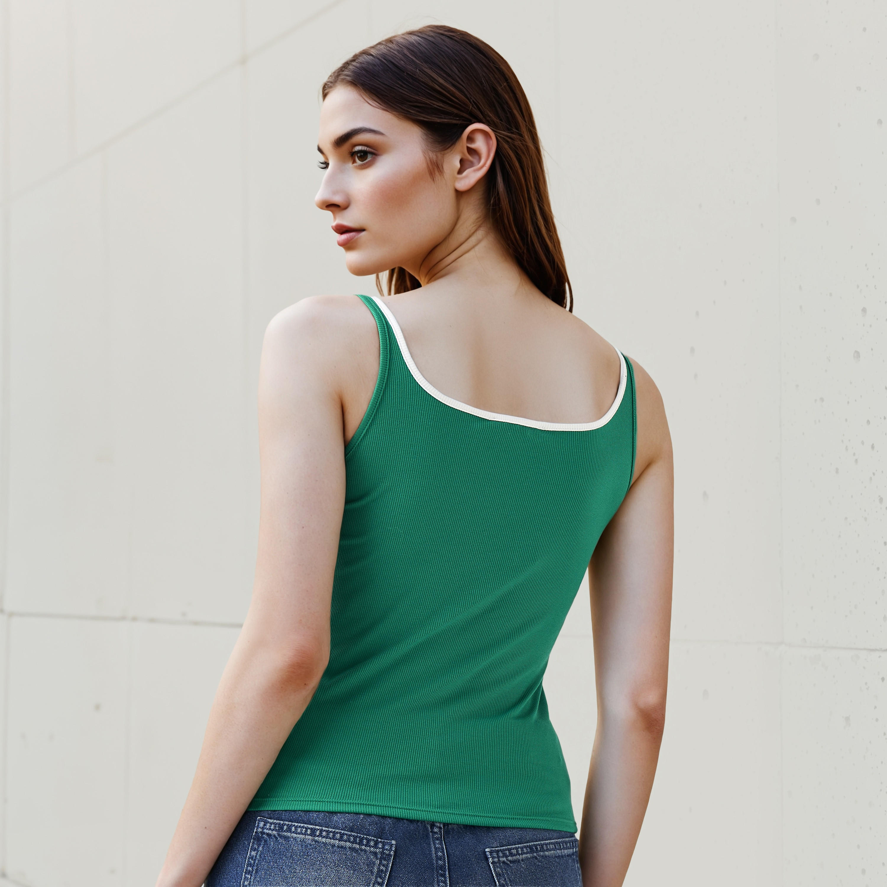 Tank Top with Piping Accent Viscose-women-clothing-tshirts-image-4