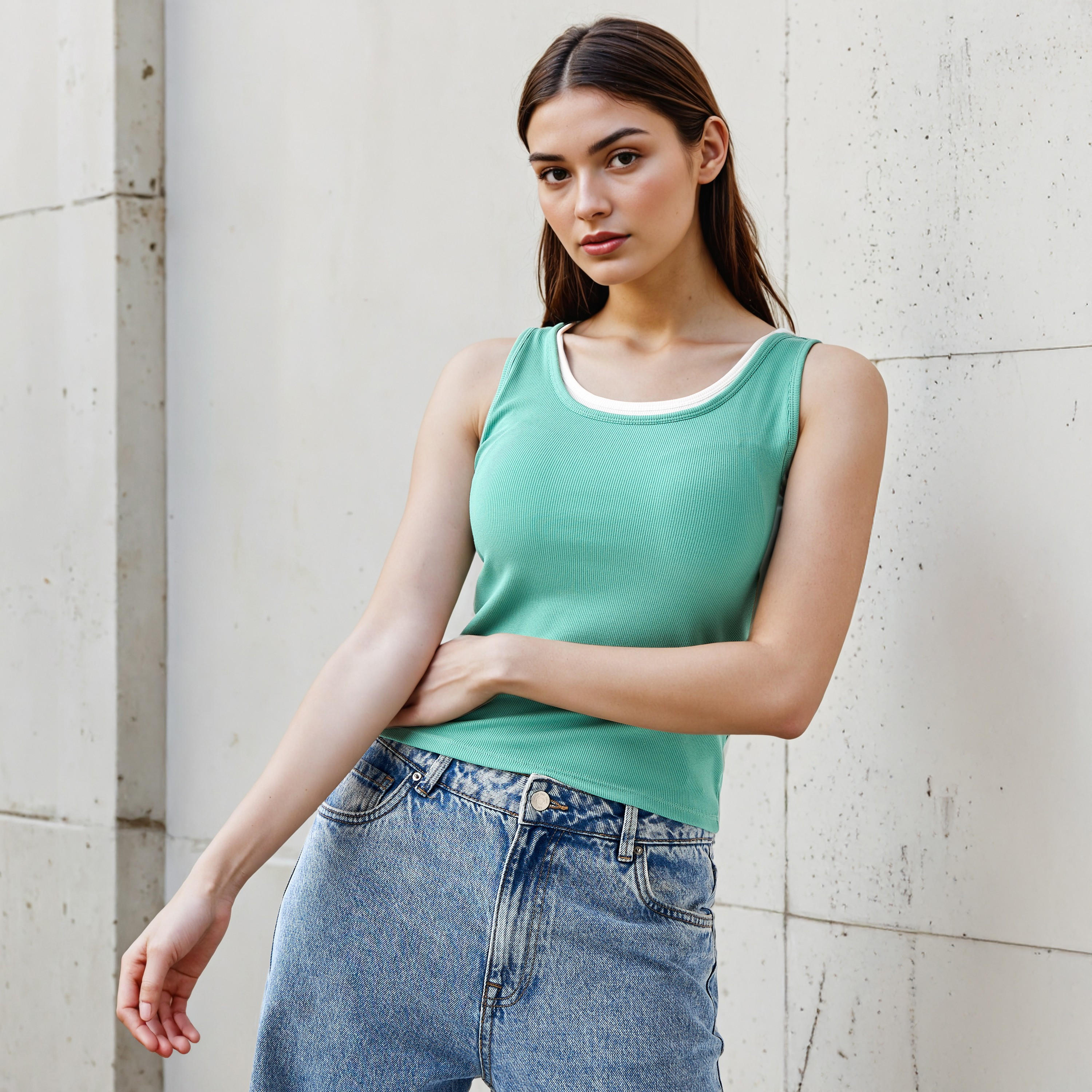 Tank Top with Padded Built-In Bra Support-women-clothing-tshirts-image-1