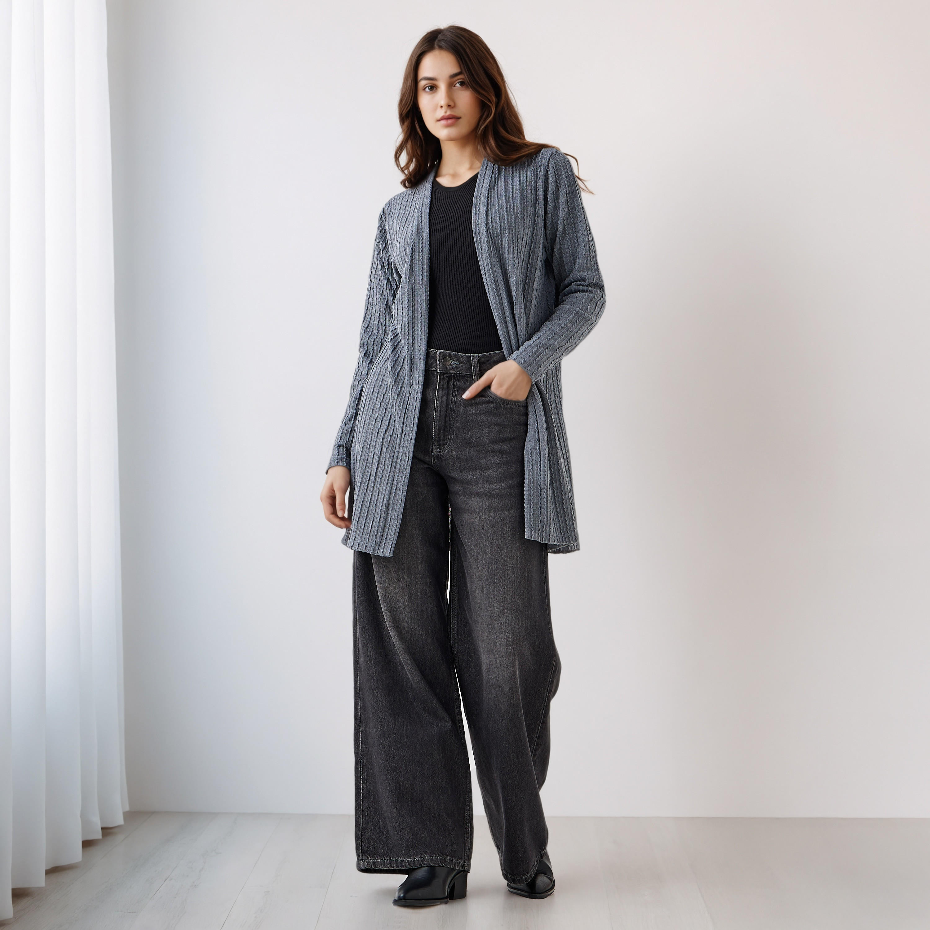 Longline Open Front Shrug-women-winterwear-cardigansandjumpers-cardigans-image-2