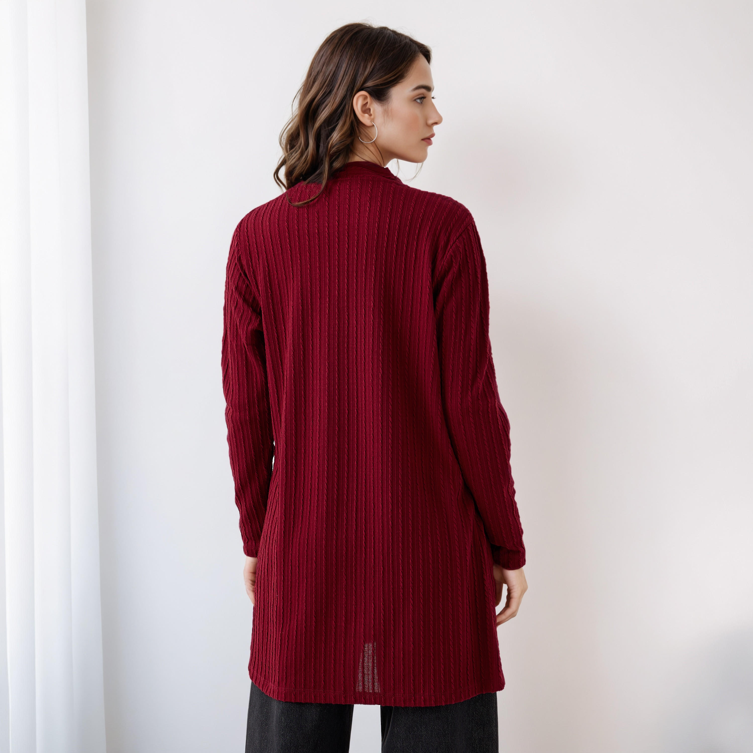 سترة طويلة بتصميم مفتوح من الأمام-women-winterwear-cardigansandjumpers-cardigans-image-3