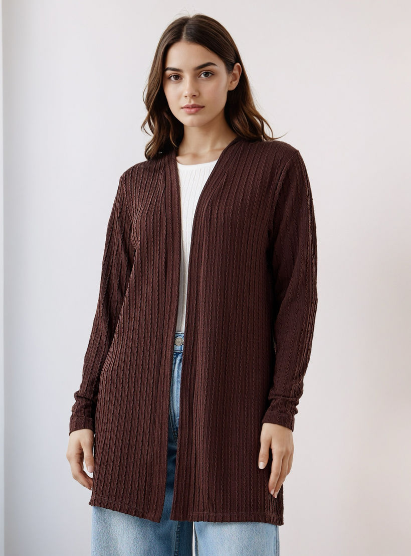 سترة طويلة بتصميم مفتوح من الأمام-women-winterwear-cardigansandjumpers-cardigans-image-1