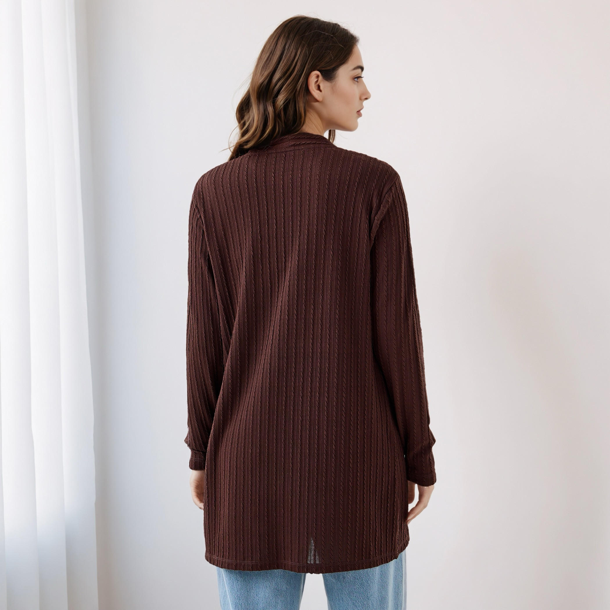 Longline Open Front Shrug-women-winterwear-cardigansandjumpers-cardigans-image-3