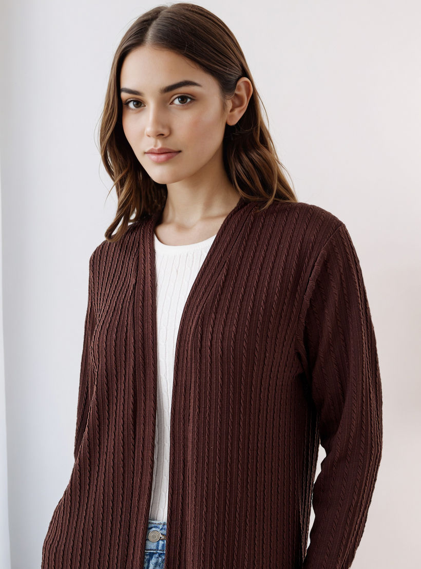 سترة طويلة بتصميم مفتوح من الأمام-women-winterwear-cardigansandjumpers-cardigans-image-4