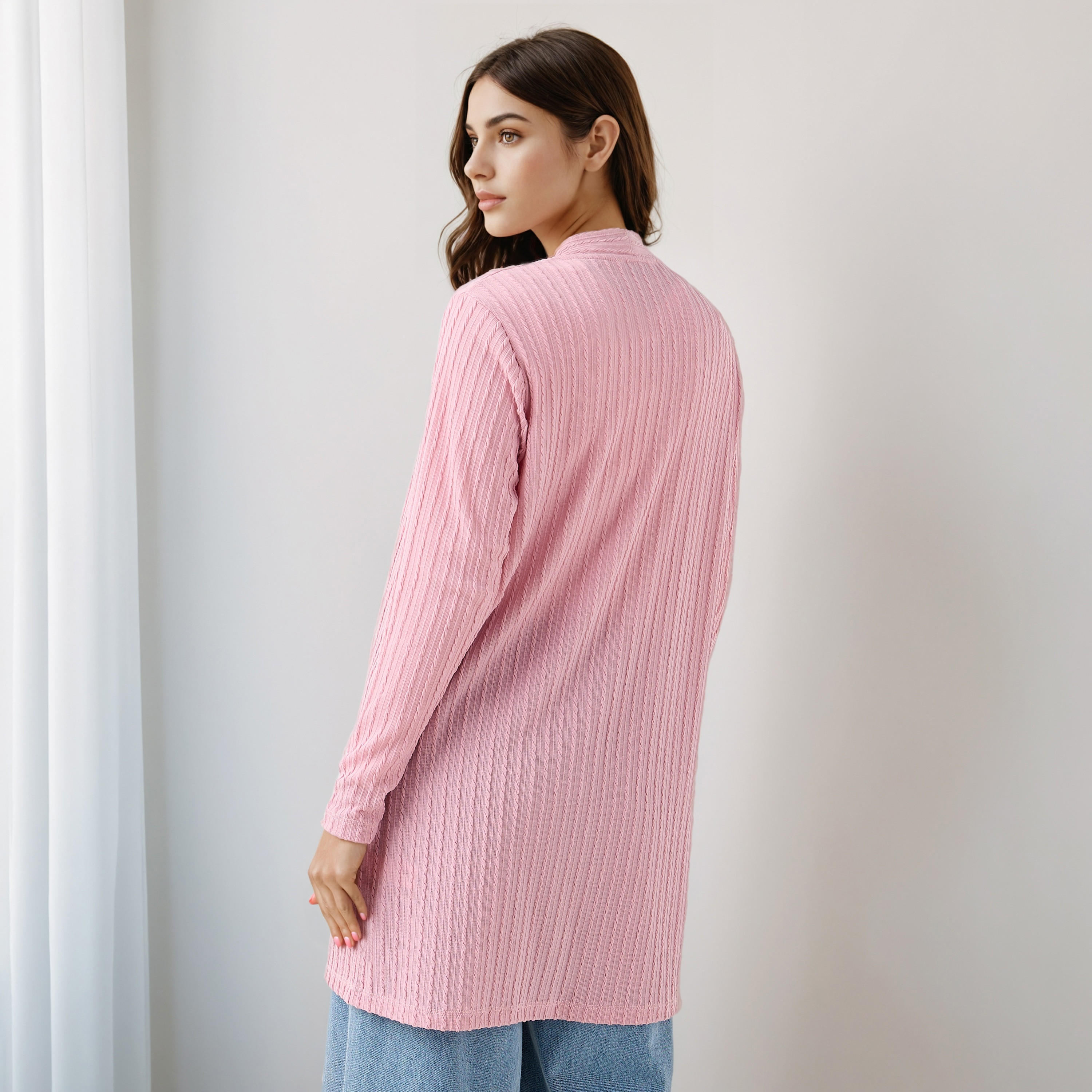 سترة طويلة بتصميم مفتوح من الأمام-women-winterwear-cardigansandjumpers-cardigans-image-3