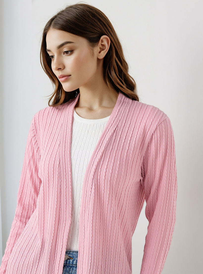 سترة طويلة بتصميم مفتوح من الأمام-women-winterwear-cardigansandjumpers-cardigans-image-4