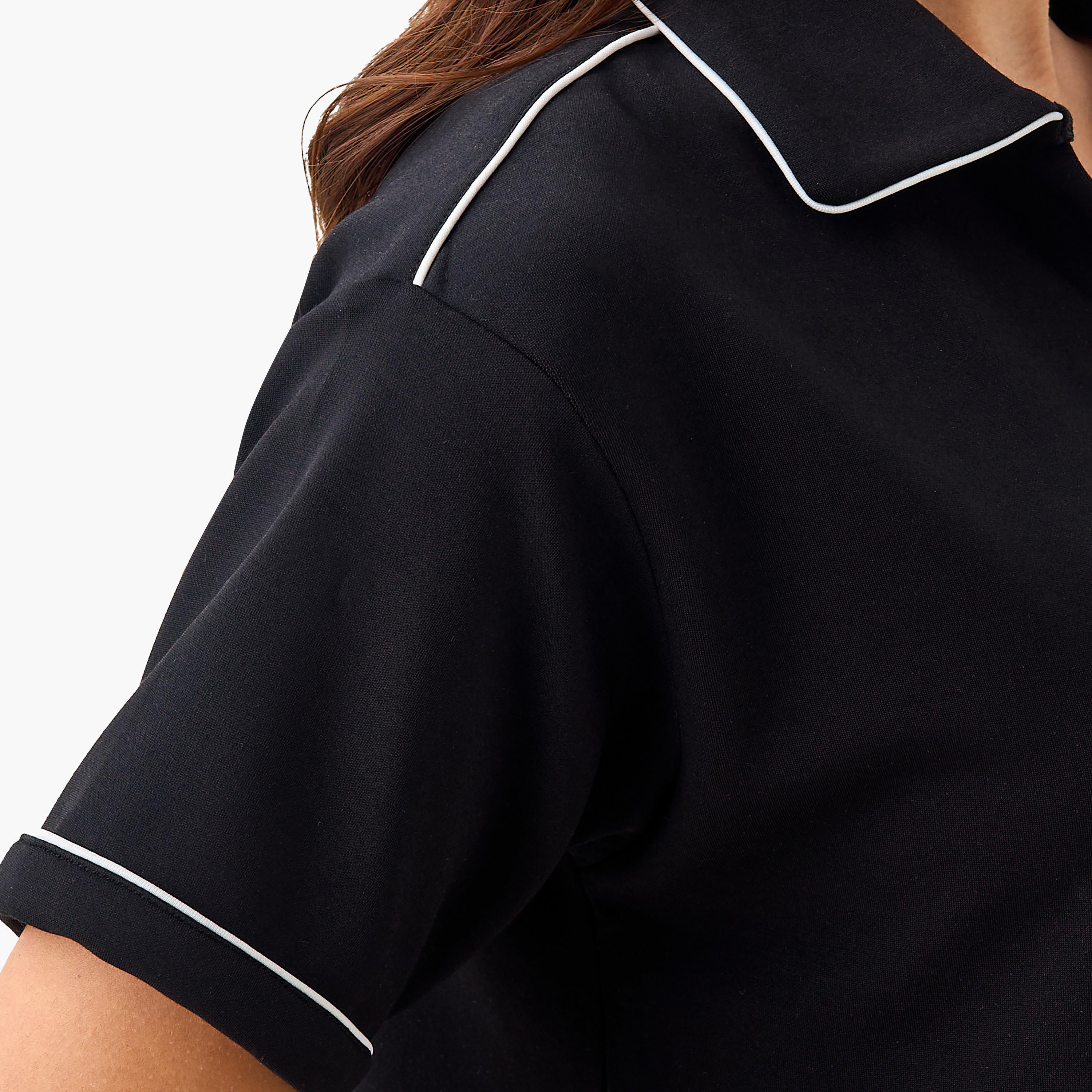 Polo T-shirt with Piping Detail-women-clothing-tshirts-image-6