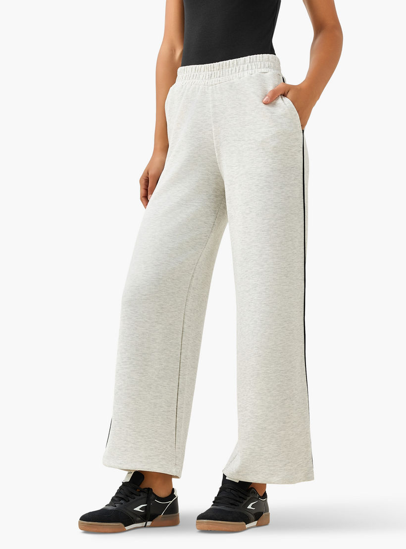Wide Leg Mid-Rise Trousers with Piping Design-women-clothing-coordsets-image-2